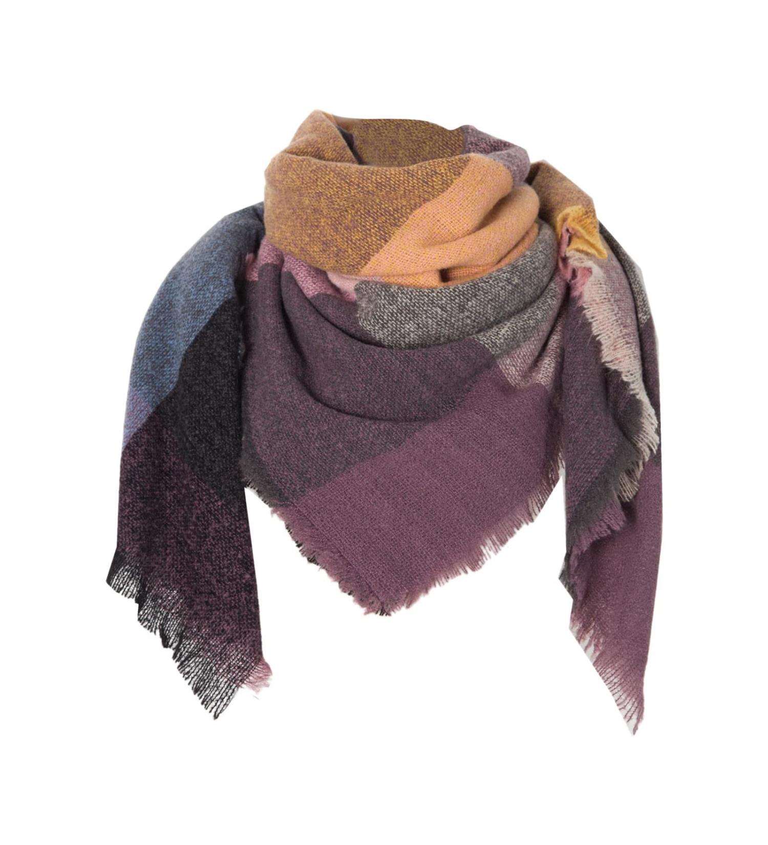 Women's Cotton Triangle Scarf - Fashionable Cuddly Poncho Cape with Button | Winter Essential - Buy Online on GoSupps.com