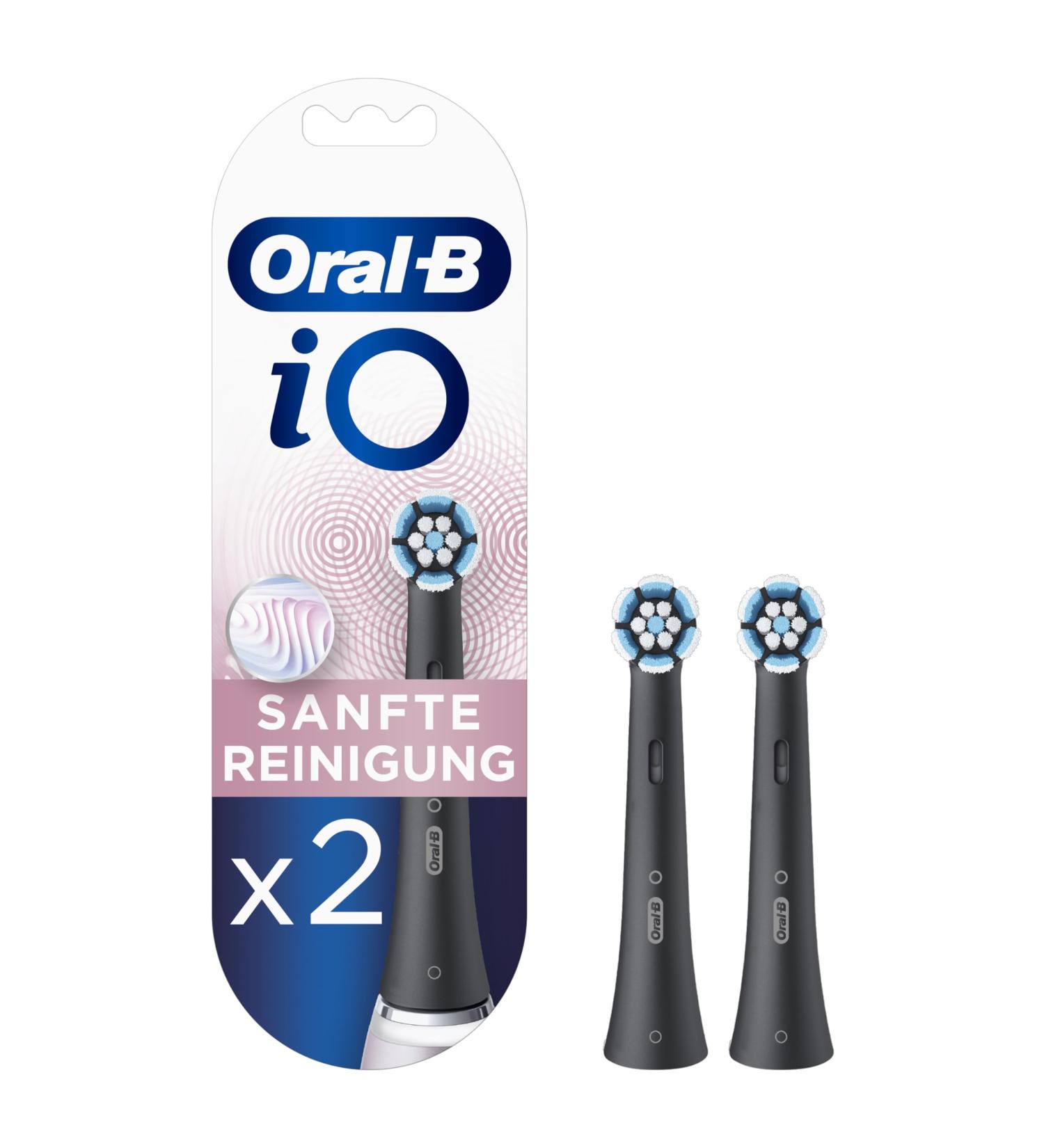 Buy Oral-B iO Gentle Cleaning Brush Heads - BLACK 2-Pack | International Shipping Available - Buy Online on GoSupps.com