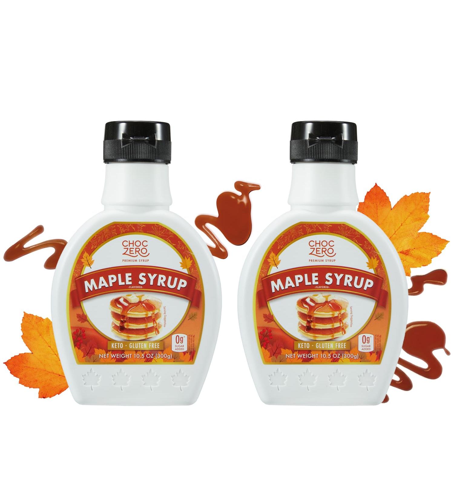 ChocZero Maple Syrup - Sugar Free, Low Carb, Gluten Free, Non-GMO - 2 Pack, 10.5 oz Bottles - Buy Online on GoSupps.com