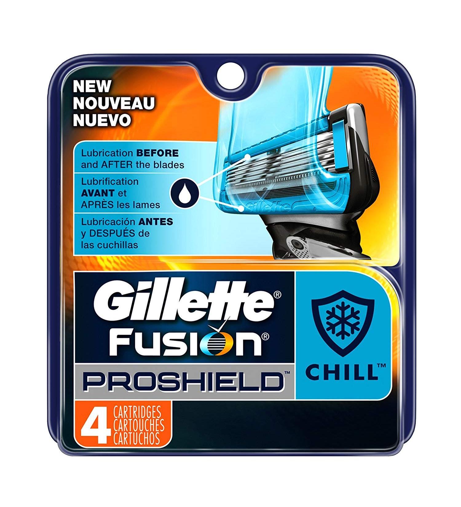 Gillette Fusion Proshield Chill Cartridge Size 4ct