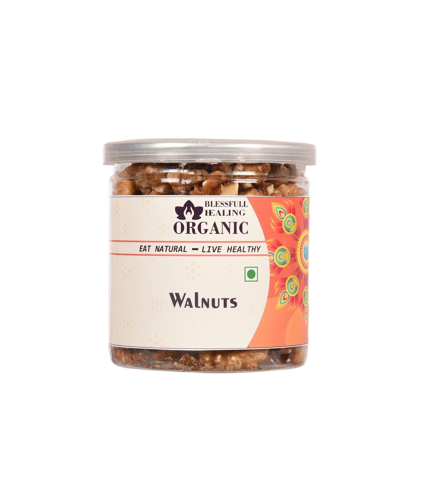 Blessfull Healing Organic Walnuts 250 Gram Airtight Container (Packing May Vary) - Buy Online on GoSupps.com