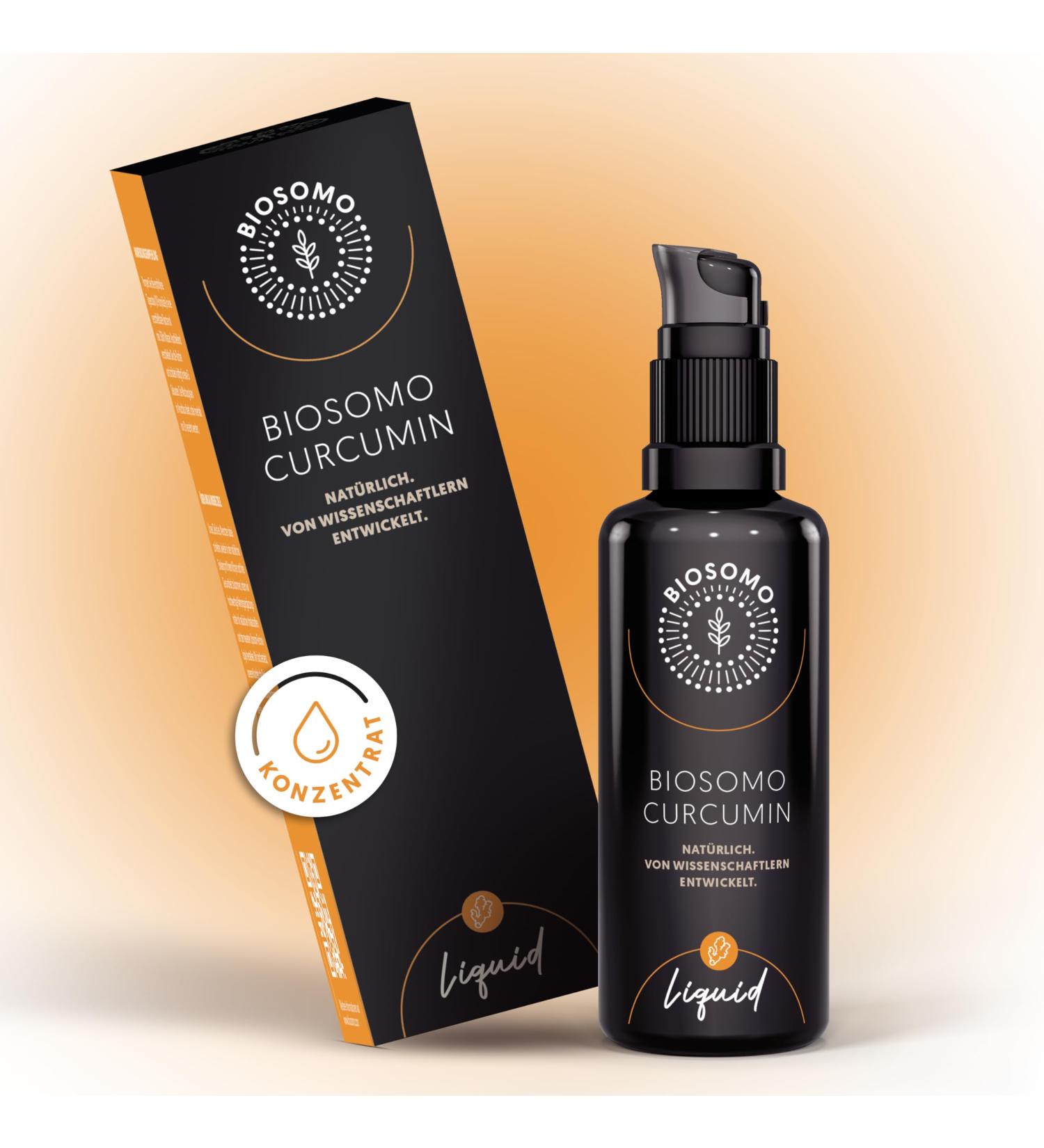 Biosomo Liposomal Curcumin - High Bioavailability Turmeric Extract with 95% Curcuminoids - Scientist-Developed 50ml - Buy Online on GoSupps.com
