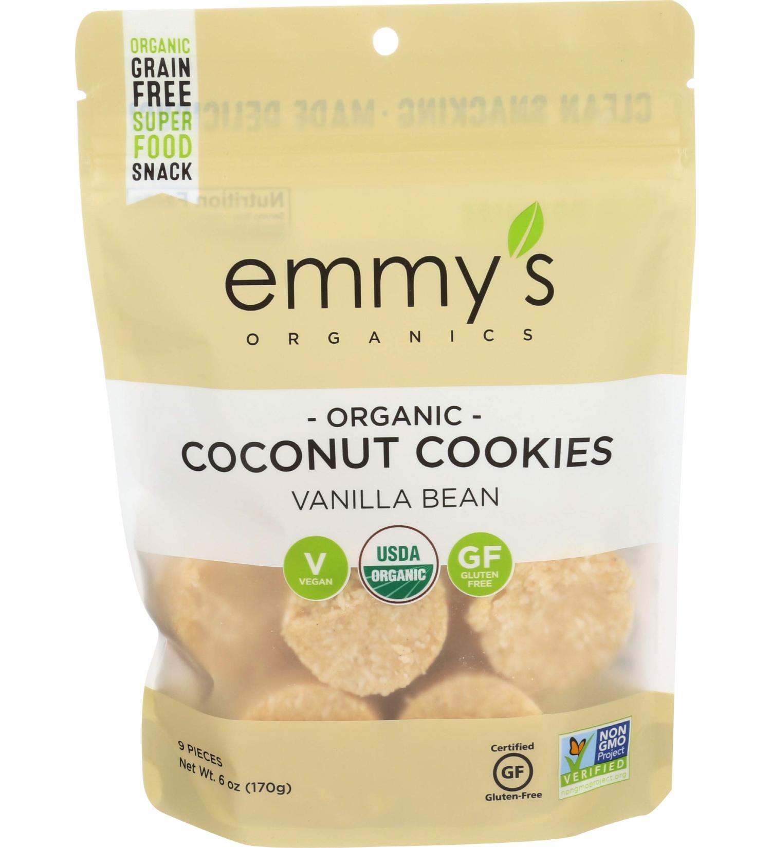EMMYS Organic Vanilla Coconut Macaroons - 6 OZ | Gluten-Free & Vegan Friendly - Buy Online on GoSupps.com