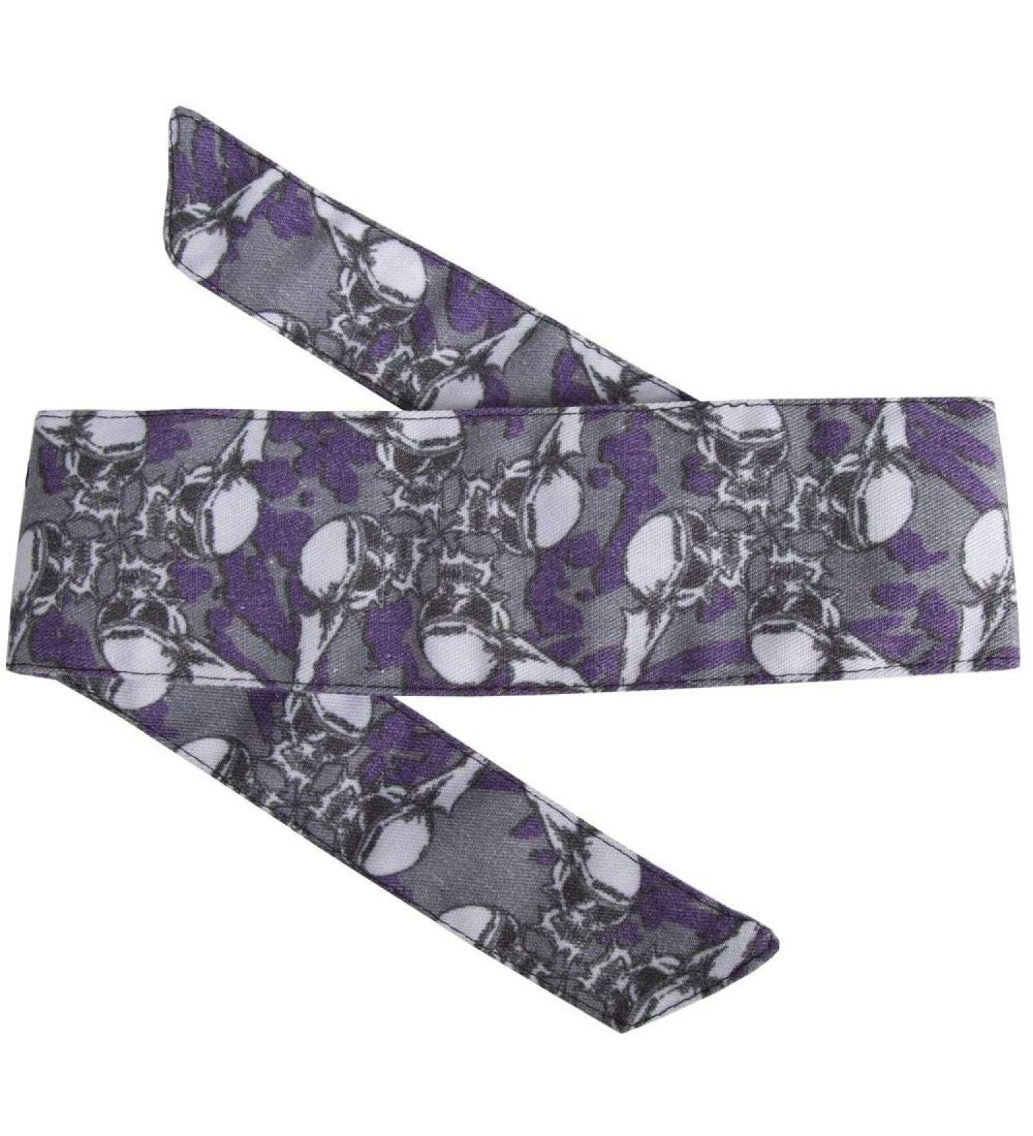 HK Army Hostilewear Vintage Headband Collection Skulls Purple