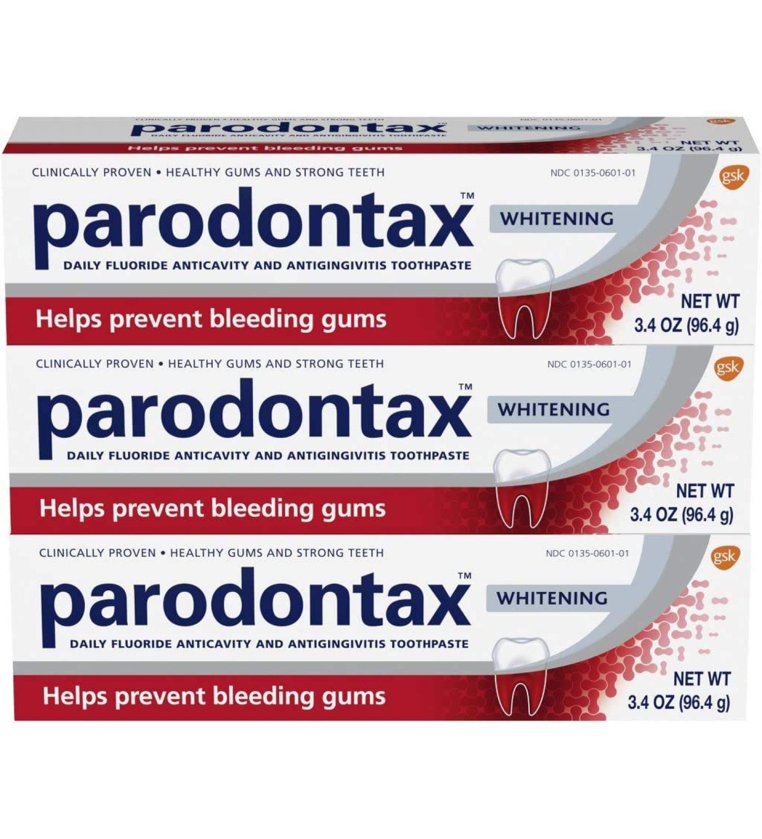 3x Parodontax dentifricio Whitening Toothpaste 75 ml Toothpaste