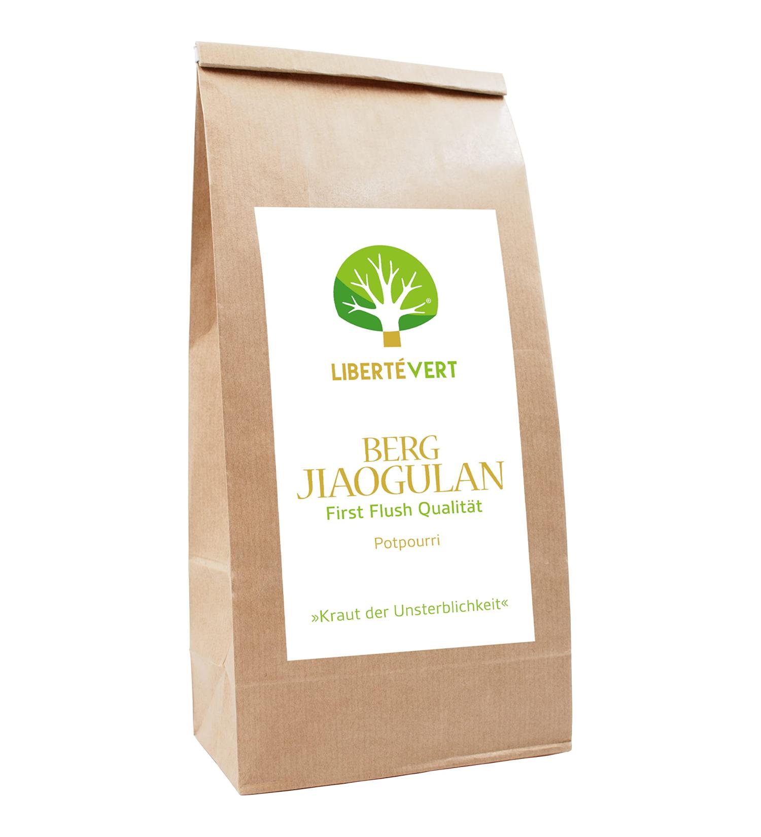 liberte vert Berg-Iiaogulan 500g 'Southern Ginseng' stress-free and immortal First Flush High quality clean mountain air young and traditionally rolled leaves