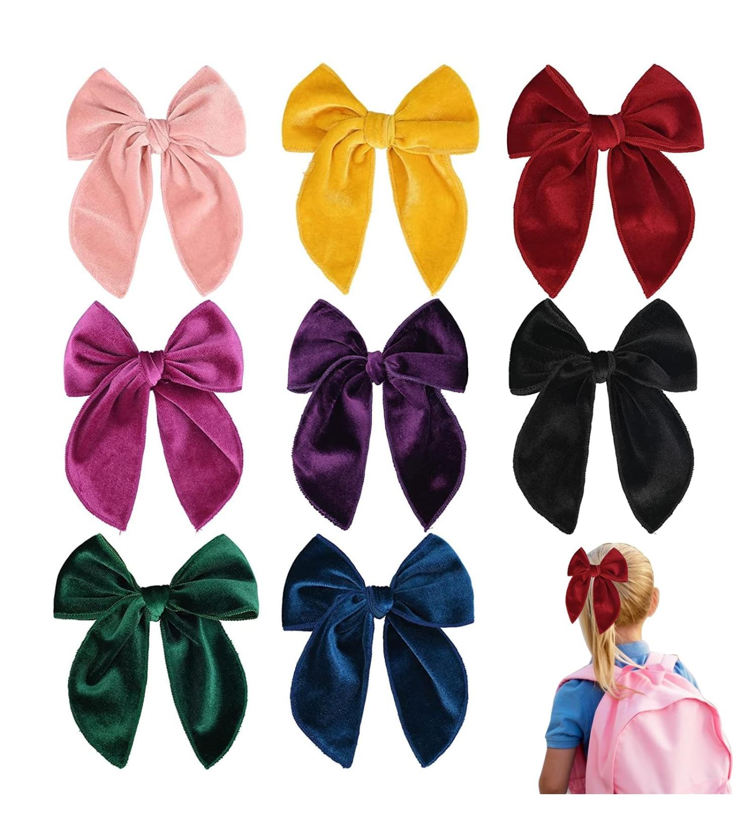 8 Pieces Large Hair Loops - Perfect Hair Accessories for Toddlers & Girls | Ideal for Daily Wear Birthdays & Celebrations - Buy Online on GoSupps.com