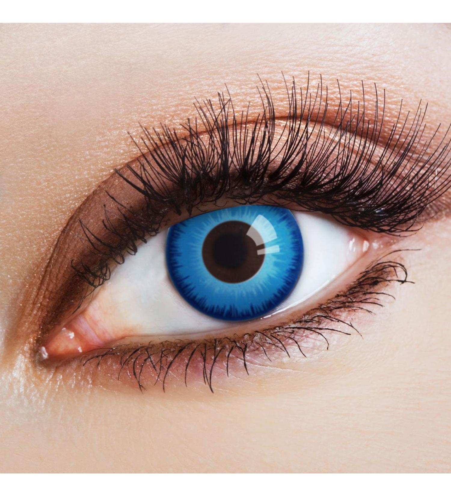 Buy Aricona Steel Blue Contact Lenses - Vibrant Color Lenses for Carnival & Cosplay | No Prescription Needed - 2 Pieces - Buy Online on GoSupps.com