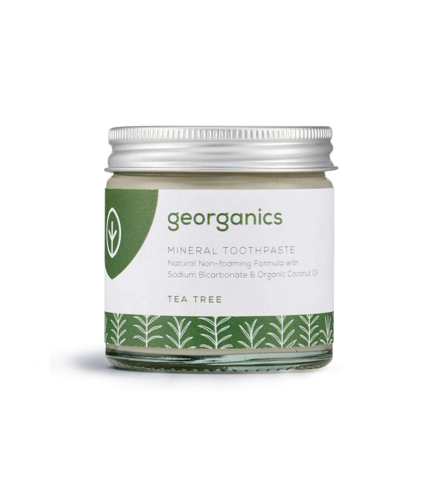 Georganics - Organic Toothpaste Rich in Vitamins and Minerals - Non-Foaming Formula with Organic Virgin Coconut Oil - Vegan and Cruelty Free - Fluoride and SLS Free - Tea Tree - 60ml - Buy Online on GoSupps.com