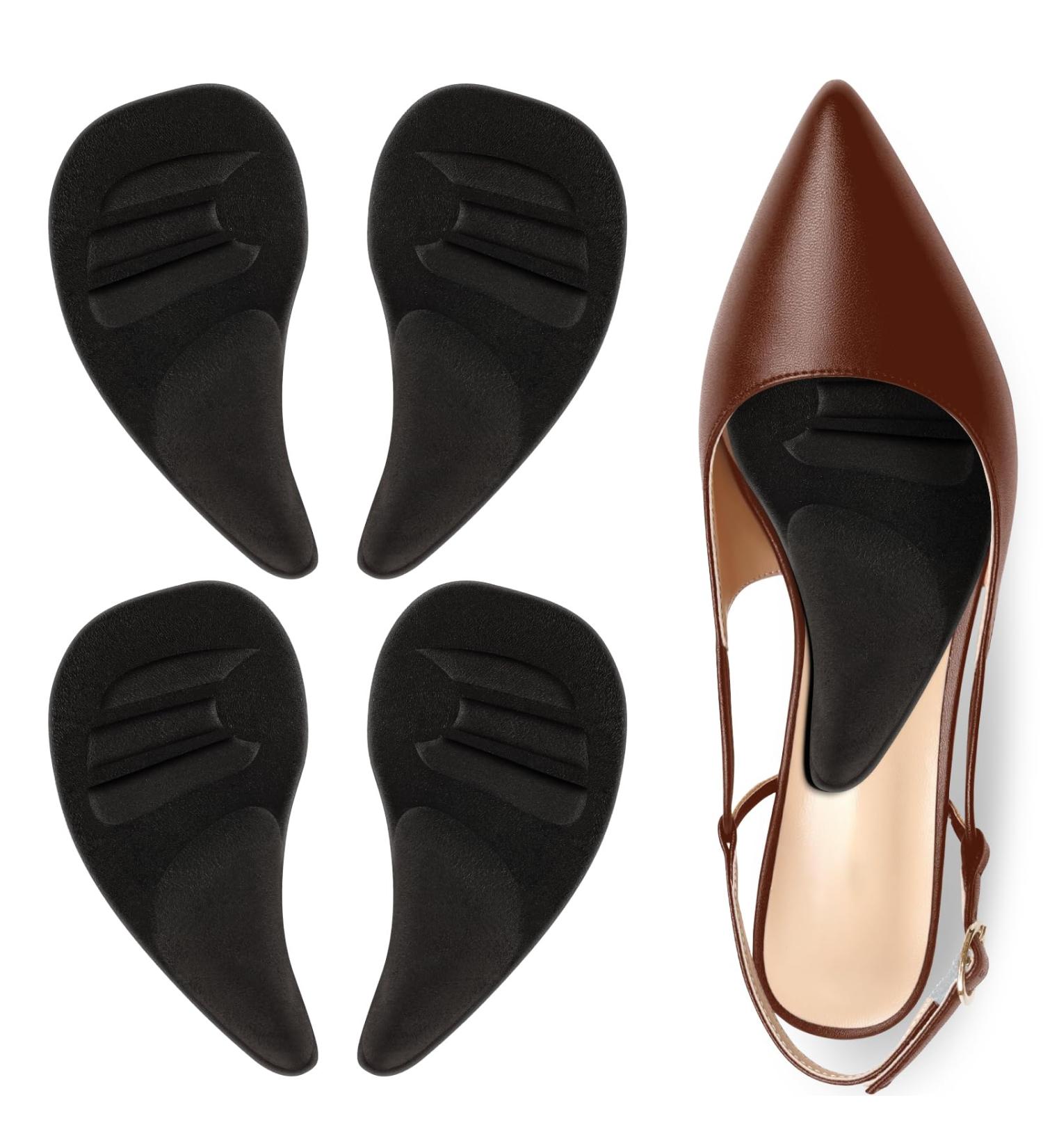 Arch Support Insoles for Flat Feet - Gel Inserts for Plantar Fasciitis & Metatarsalgia Relief - 2 Pairs (Black) - International Shipping Available - Buy Online on GoSupps.com