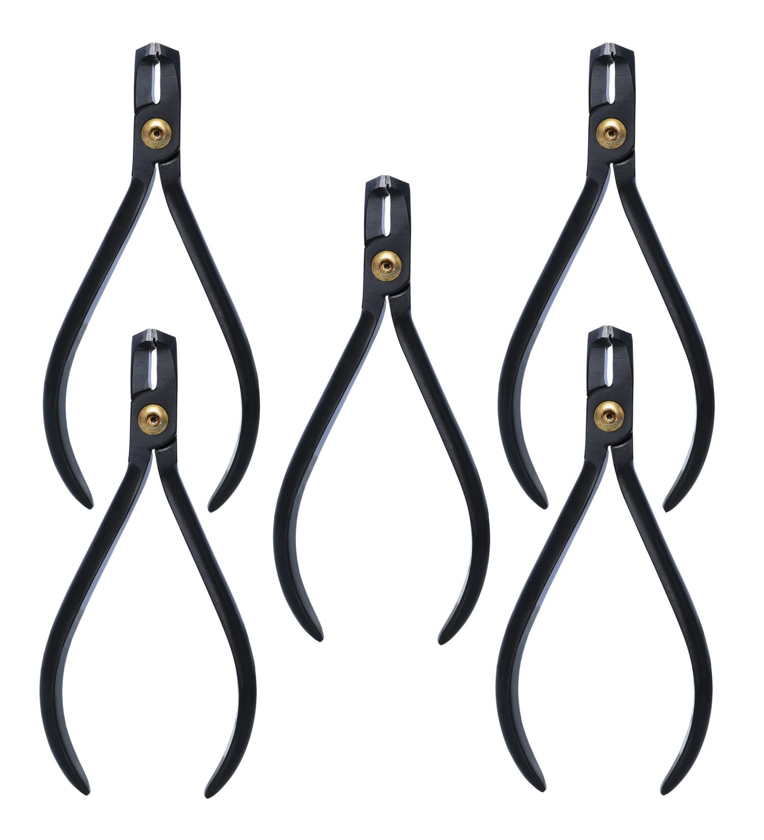 Limited Edition 5 Piece Black Coated Color TC Distal End Cutter Hold & Cut Hard and Soft Wire Orthodontic Instruments