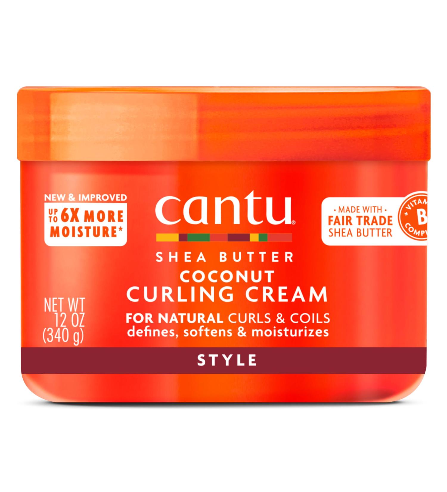 Cantu Shea Butter Coconut Curling Cream 12 Oz - Best Curl Definition & Moisture for Curly Hair | Shop Internationally - Buy Online on GoSupps.com
