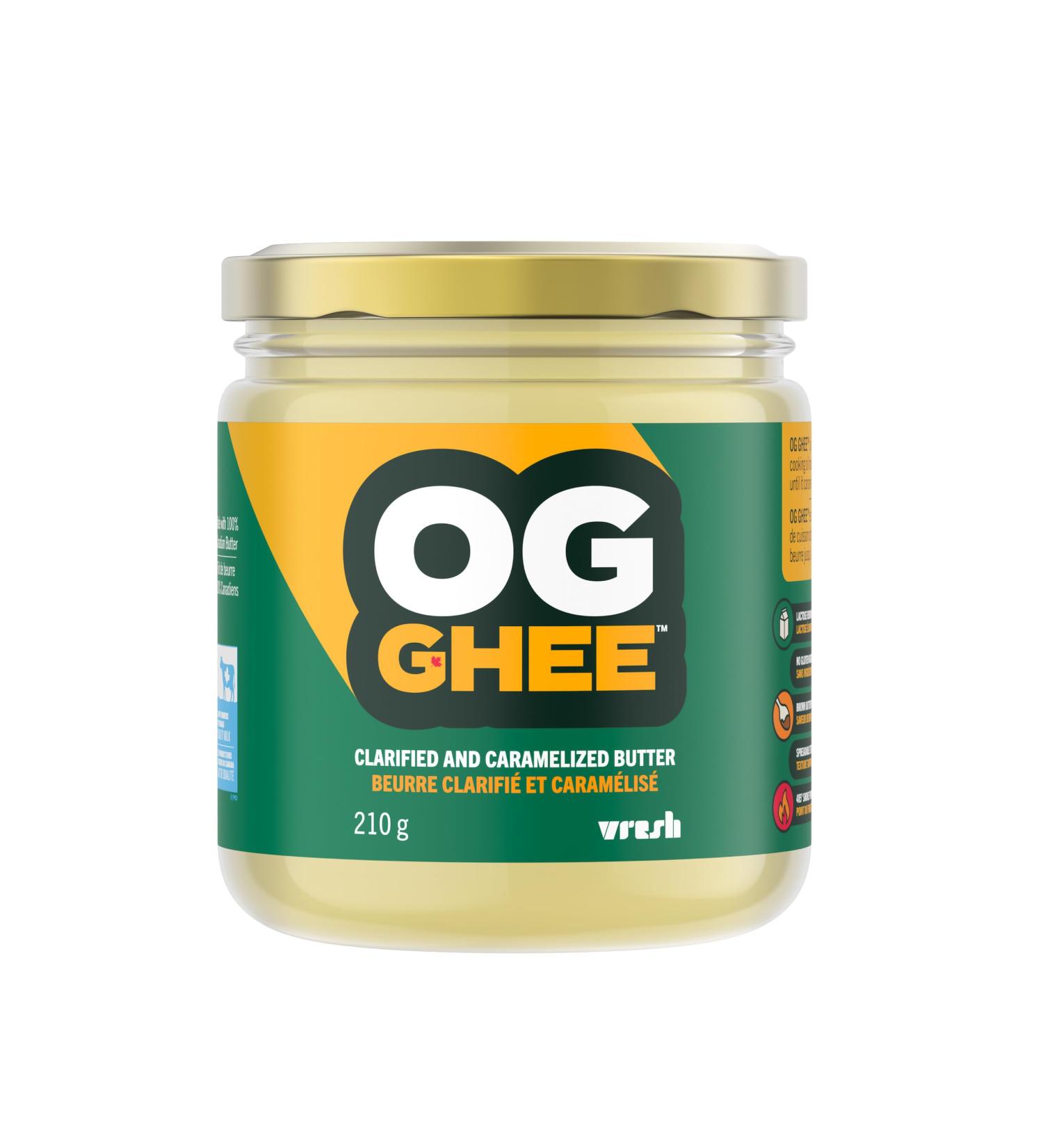 OG GHEE | 210g | Hormone and Antibiotic Free Clarified Butter Caramelized Flavour Keto and Paleo Friendly Gluten Free Lactose and Casein Free Carnivore Clarified Butter 210g - Buy Online on GoSupps.com