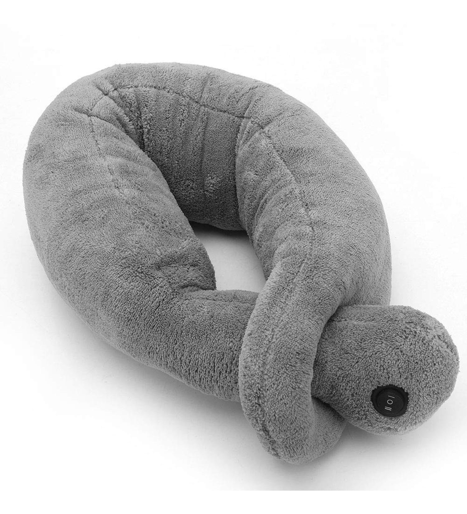 Vibrating Massage Pillow - Soft Neck Therapy for Pain Relief Muscle Relaxation & Stress Relief | International Shipping - Buy Online on GoSupps.com