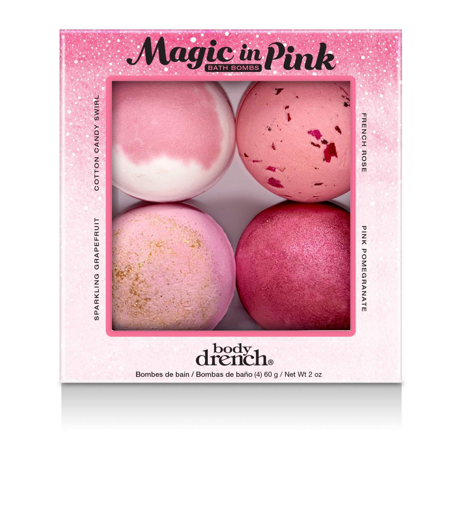 Body Drench Colorful Fragrant  Moisturizing Bath Bombs  4 in 1 Pack
