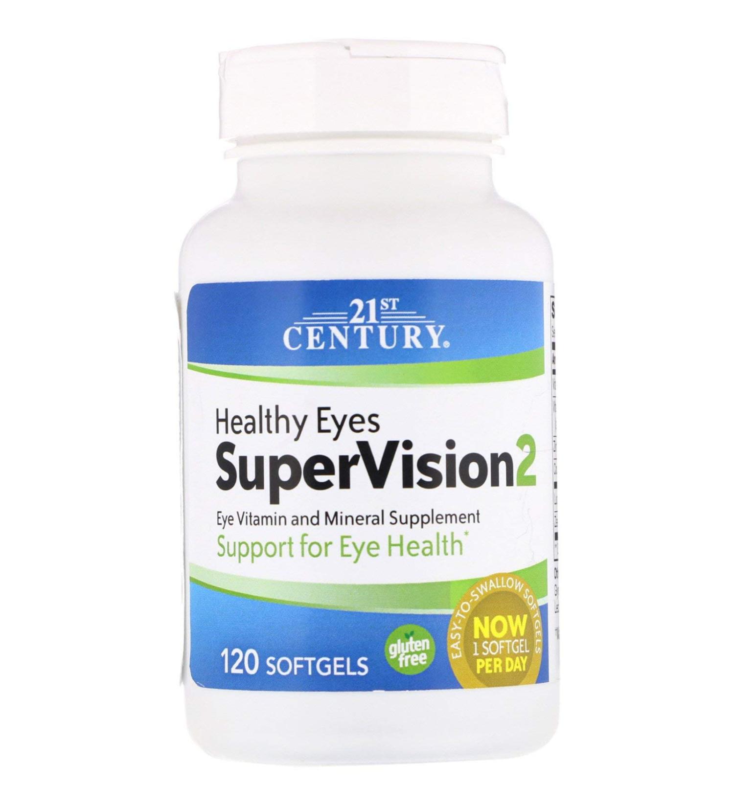 21st Century Healthy Eyes SuperVision2 Softgels 120 Count (Pack of 2) Unflavored 120 Count (Pack of 2)