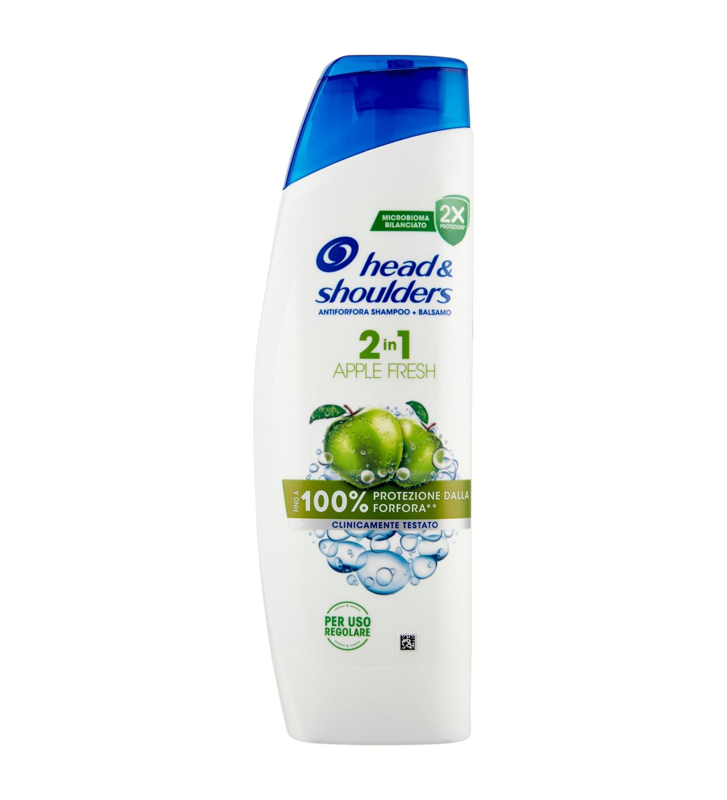 Head & Shoulders Head & Shoulders Apple Fresh 2-in-1 Anti-Dandruff Shampoo and Conditioner 250ml. Up to 100% dandruff protection clinically tested. For daily use. For all hair types.