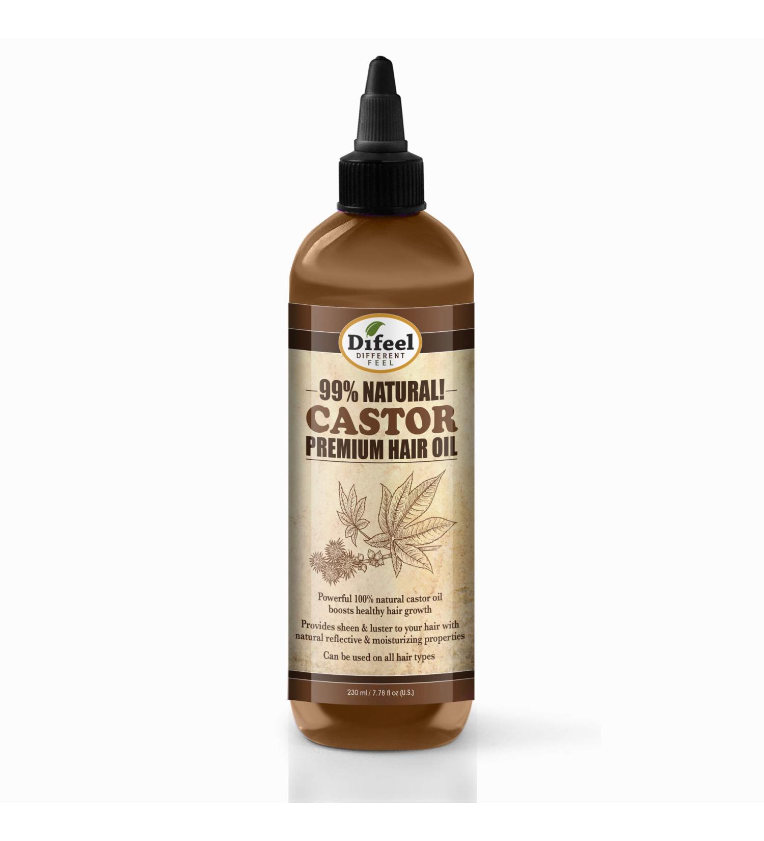 Difeel 99% Natural Castor Oil for Hair Growth - 8 oz Premium Hair Oil - Buy Online on GoSupps.com