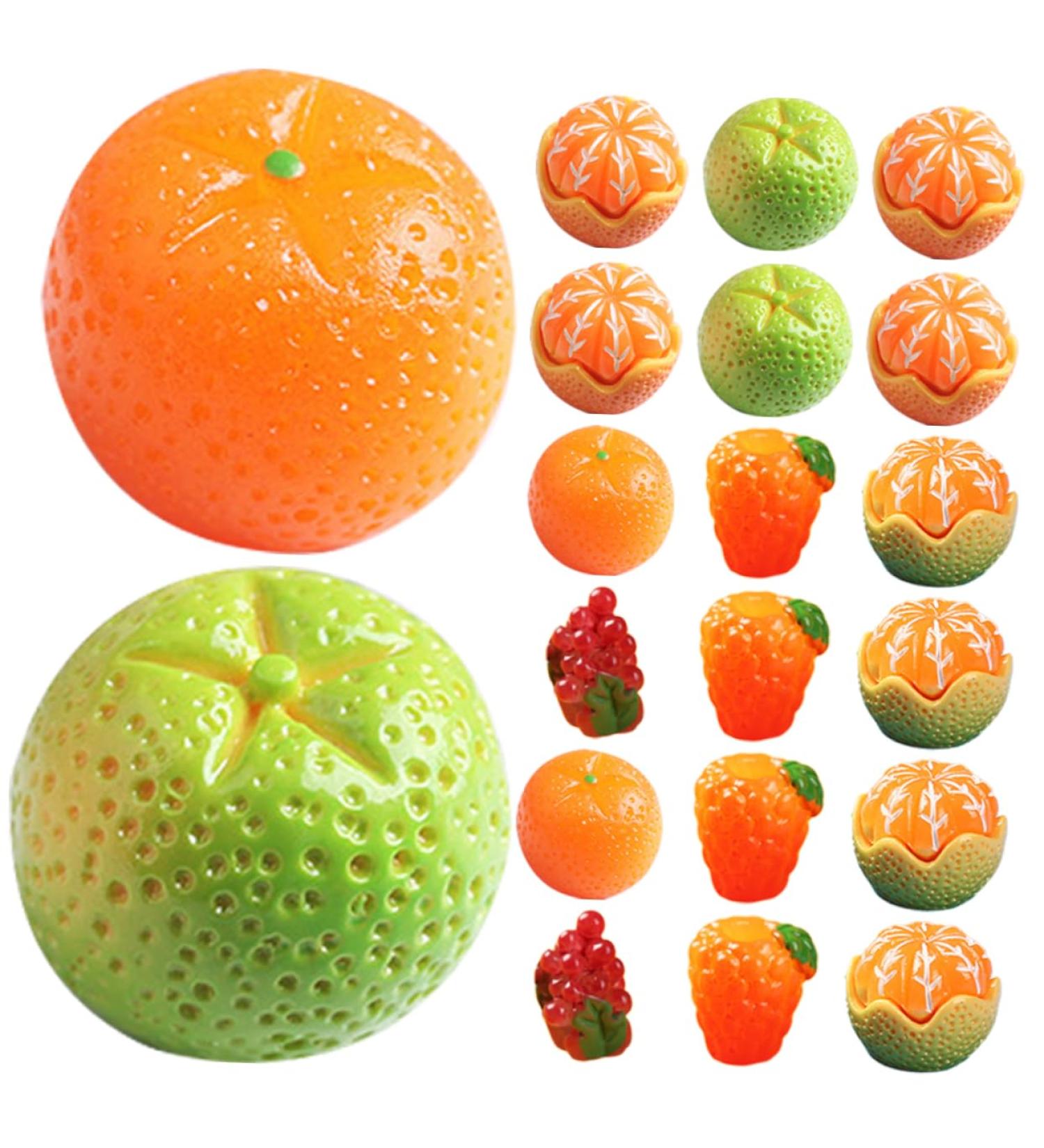 KOMBIUDA 24pcs Artificial Fruit Realistic Fruit Decoration Kitchen Wedding Decoration Jewelry Making Fruits Hair Clips Charm Fake Orange Kid Jewelry Resin Fruit Ornaments Child Lemon Mini - Buy Online on GoSupps.com