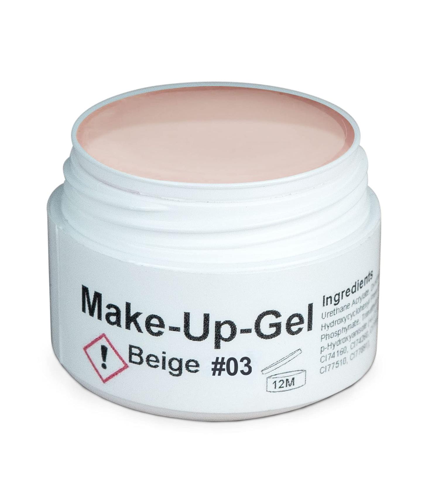 GS-Nails UV Make-up Gel Camouflage for Nail Art - 50ml Hardening Cover Gel - Self-Smoothing Nail Gel in Beige #03 - Perfect for Nail Design - Buy Online on GoSupps.com