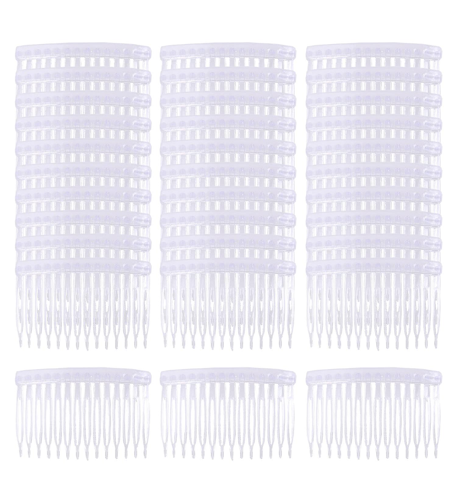 Cinaci 30 Pack Clear Plastic Hair Side Combs with 14 Teeth - DIY Hair Clips for Women, Girls, Wedding, Brides Veil - Buy Online on GoSupps.com