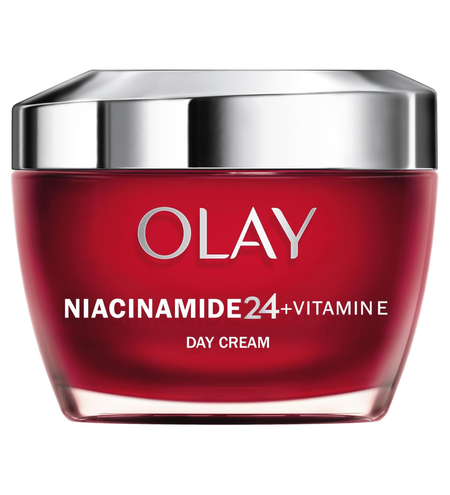 Olay Niacinamide 24 + Vitamin E Moisturiser Day Cream With 99 Percent Pure Niacinamide and Vitamin E 50ml - Buy Online on GoSupps.com