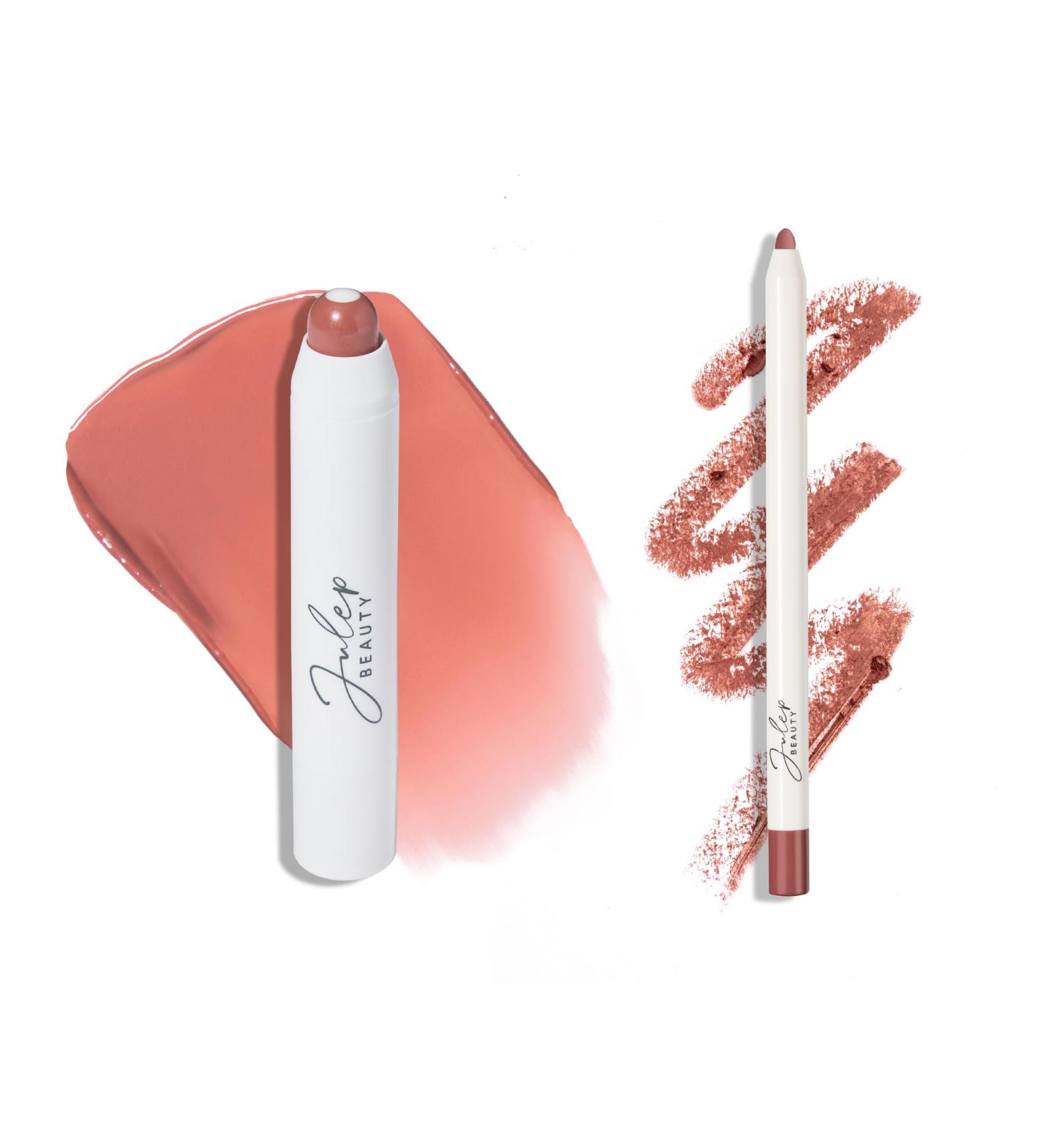 Julep The Perfect Pair 2pc Set It's Balm Tinted Lip Balm Cashmere Nude and With a Trace Retractable Creamy Long-Lasting Lip Liner Cashmere Cardi - Buy Online on GoSupps.com