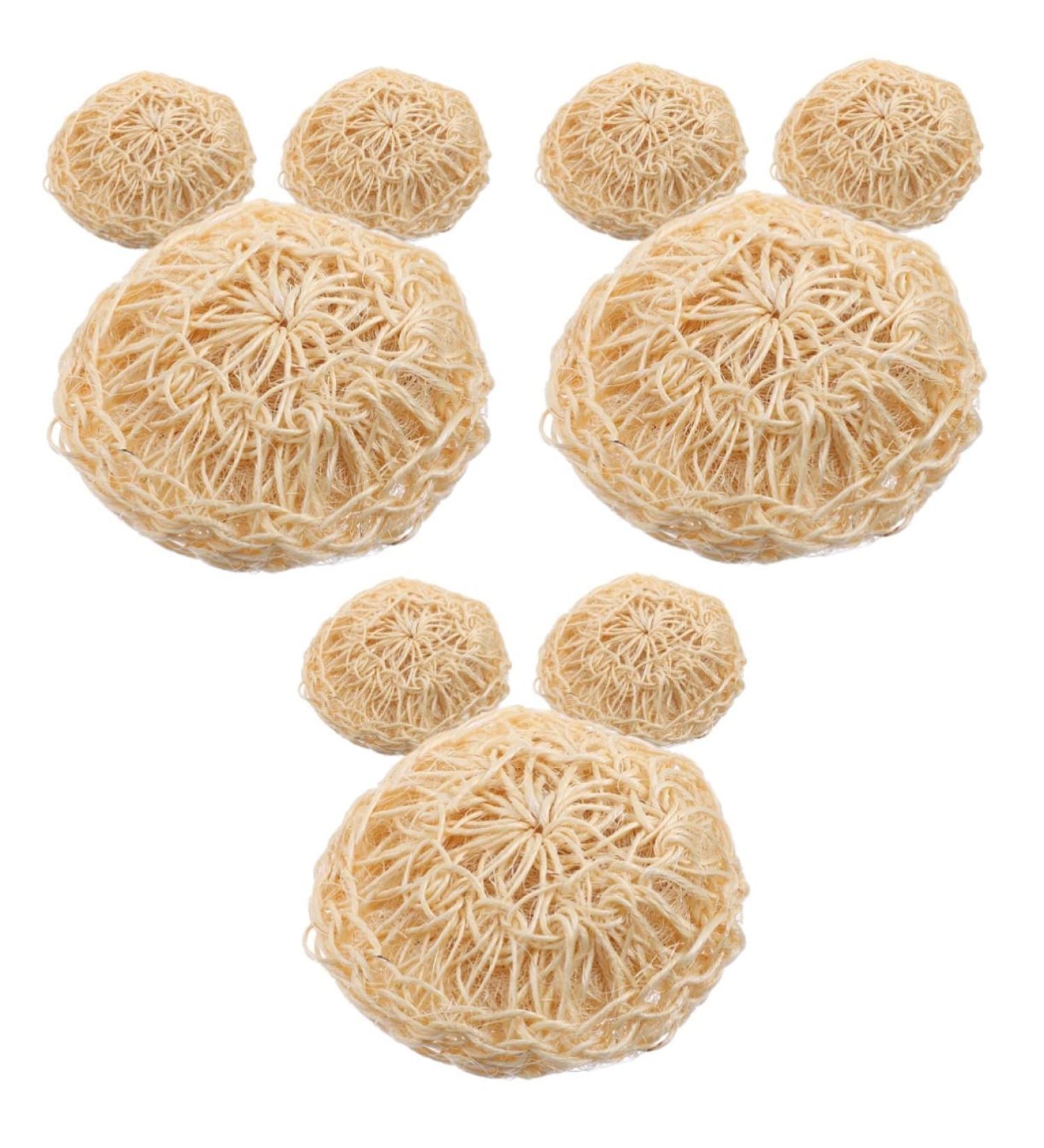 Housoutil 9 Pcs Shower Cleaning Balls - Exfoliating Loofah & Sponge Set for Bath & Shower - Perfect for Toiletries - Buy Online on GoSupps.com