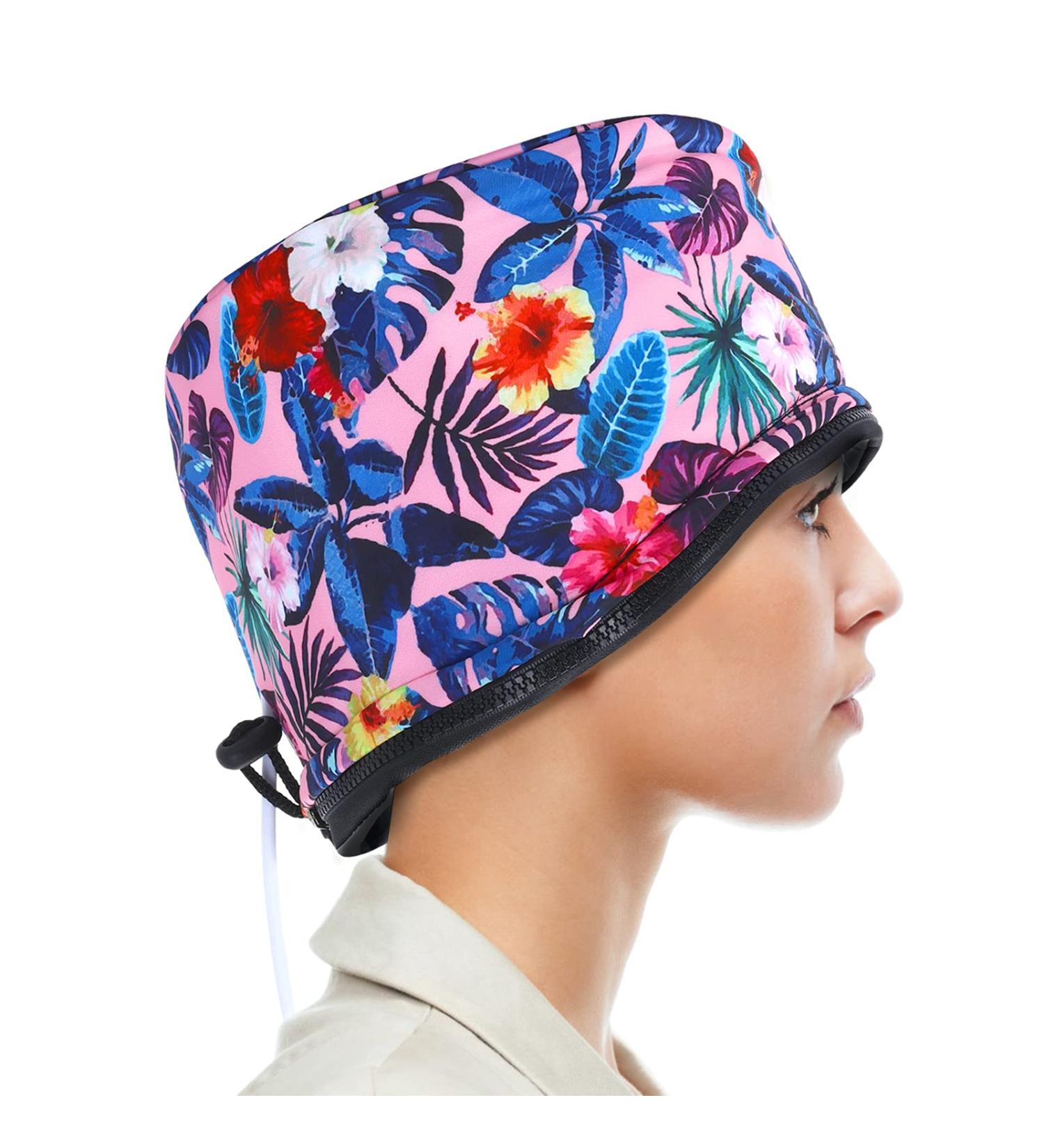 Hair Steamer Heating Cap for Deep Conditioning - Electric Hair Spa Beauty Steamer Hat for Nourishing Thermal Treatment at Home with Flower Design - Buy Online on GoSupps.com