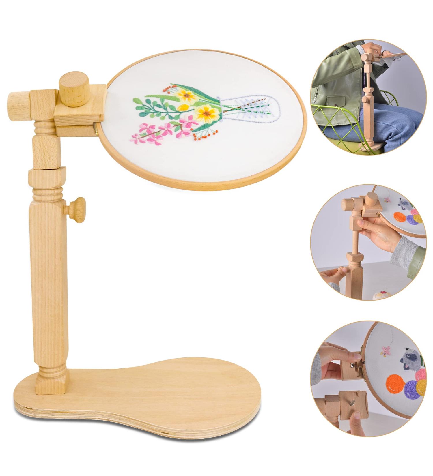 Adjustable Embroidery Stand  Guofa Embroidery Hoop Stand Rotated Cross Stitch Stand  Hands Free Embroidery Hoop Holder for DIY Craft  Sewing Needlepoint Frame Stand Classic Embroidery Stand - Buy Online on GoSupps.com