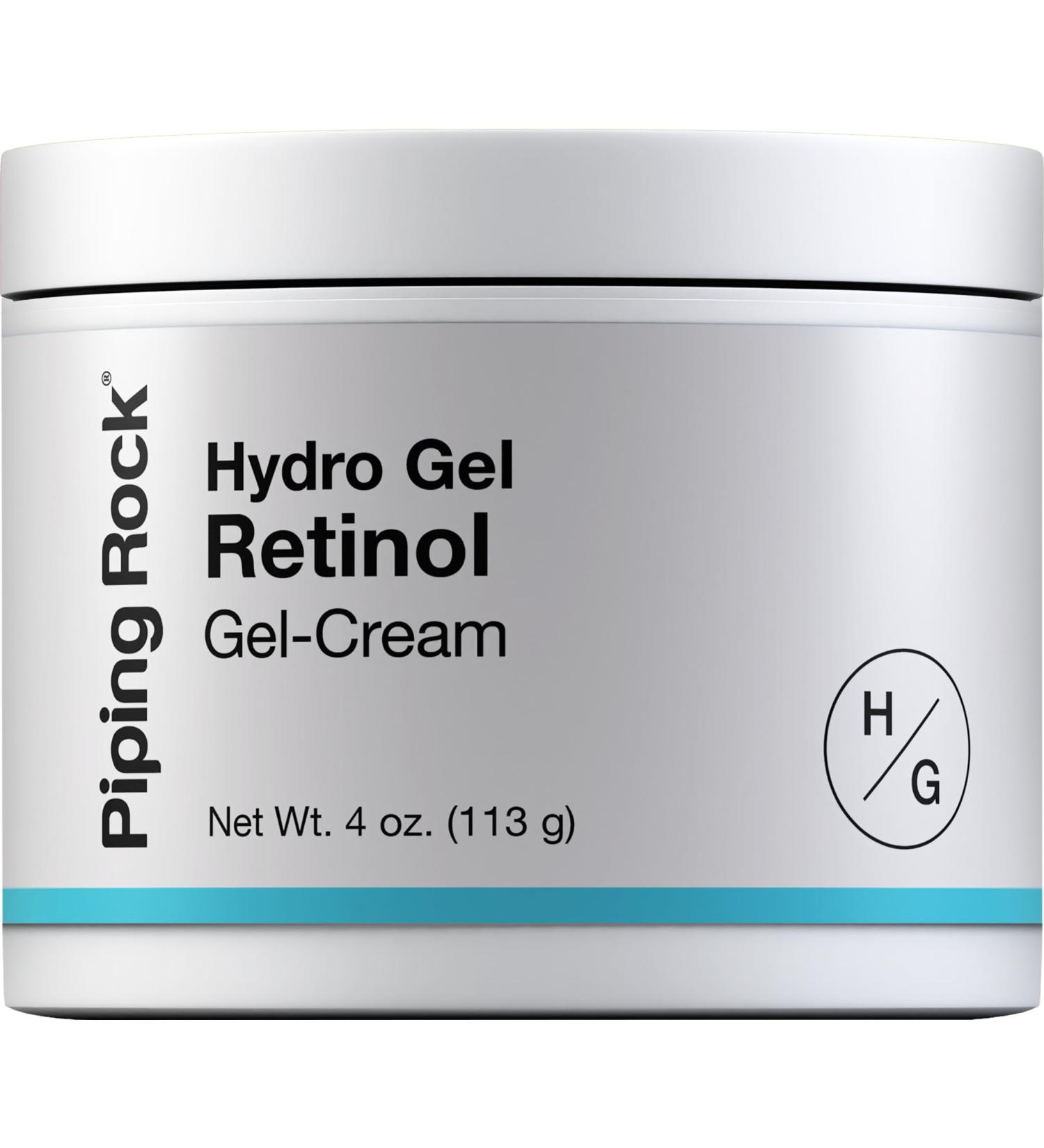 Piping Rock Retinol Cream for Face 4 oz | Hydrating Hydro Gel Moisturizer | Premium Skincare Solutions - Buy Online on GoSupps.com