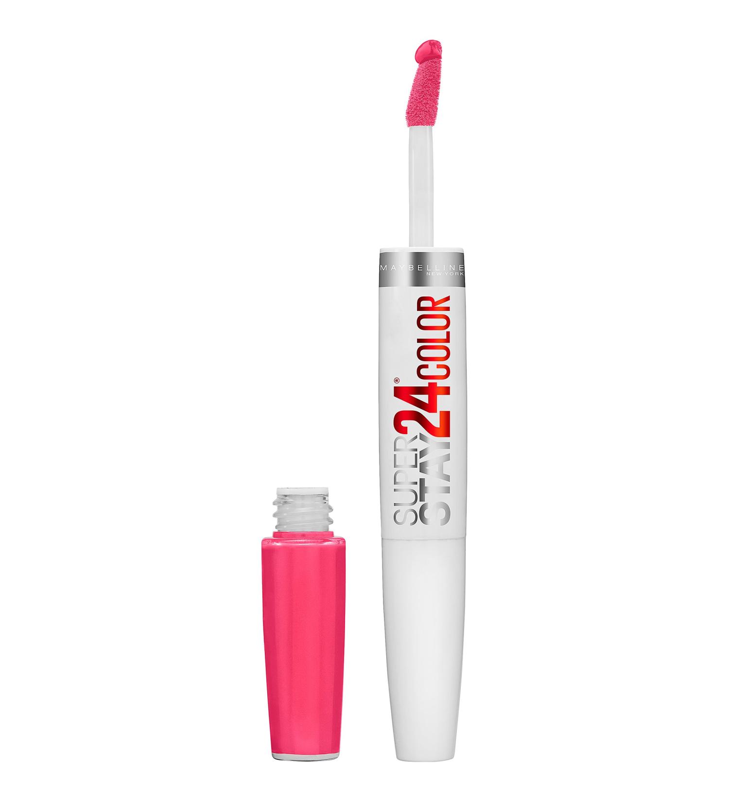 Maybelline Super Stay 24 2-Step Liquid Lipstick - Neon Pink, Long Lasting Formula - Buy Online on GoSupps.com