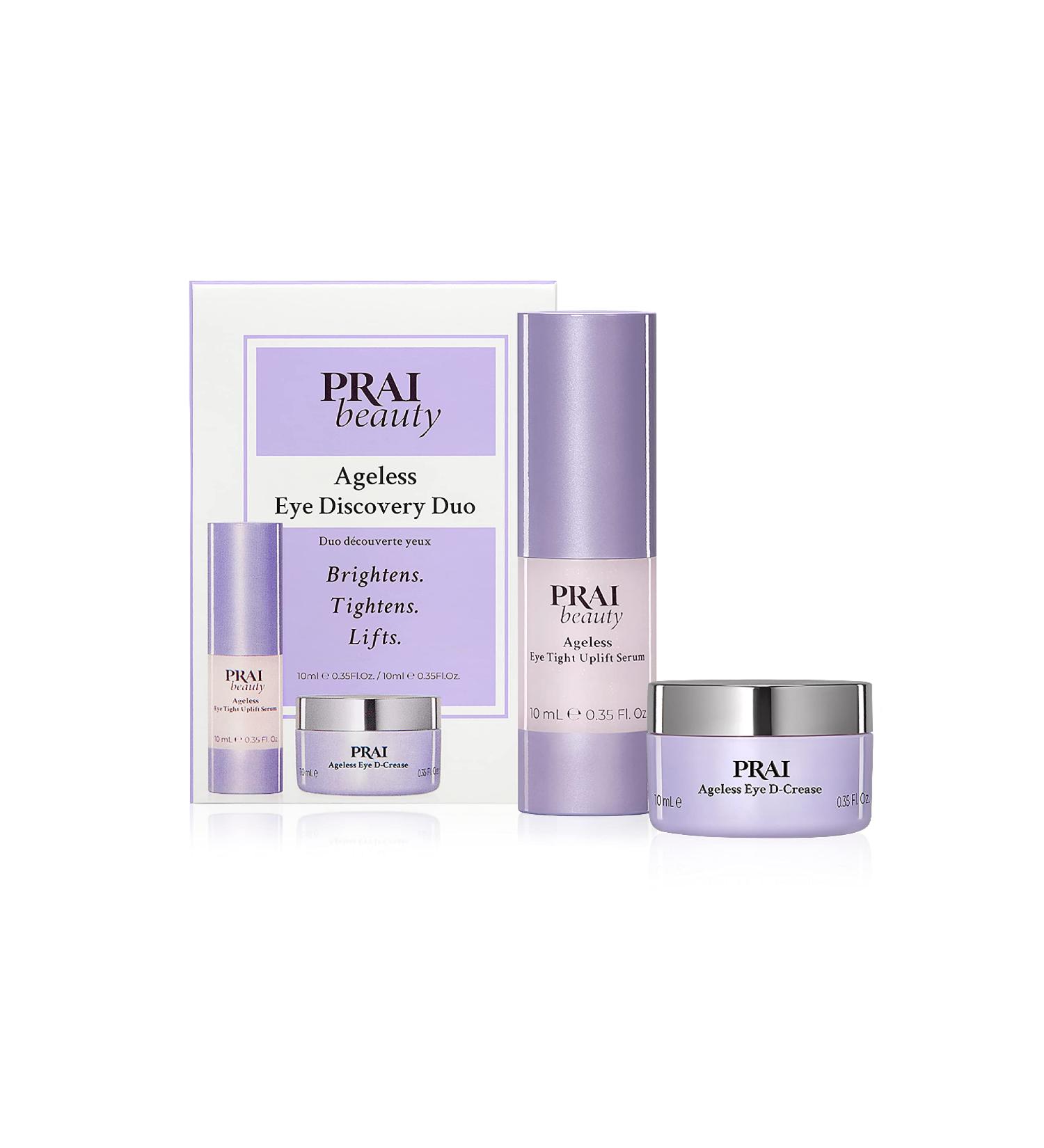 PRAI Beauty Ageless Eye Discovery Duo - Eye D-Crease & Tight Uplift Serum Set - 0.35 Oz | Anti-Aging Eye Serums - Buy Online on GoSupps.com