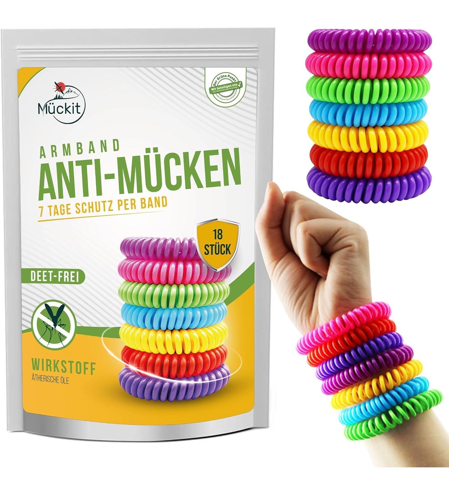 M ckit Mosquito Protection Bracelet | Effective Outdoor Defense for Kids & Adults | 18 Pieces - Anti-Mosquito Tick & Wasp Protection - Buy Online on GoSupps.com