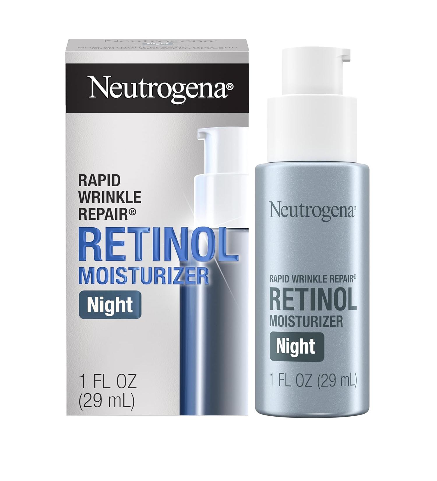 Neutrogena Rapid Wrinkle Repair Night Moisturizer | 1 fl oz (29 ml) â€“ Anti-Aging Formula - Buy Online on GoSupps.com