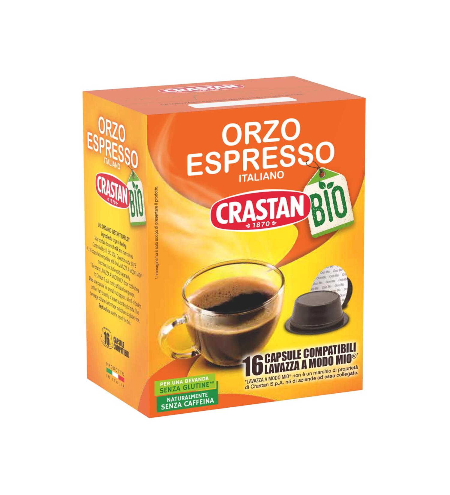  Crastan CRASTAN 1870 - A Modo Mio Capsules - Organic Barley - 1 box of 16 capsules - Naturally caffeine-free - Buy Online on GoSupps.com
