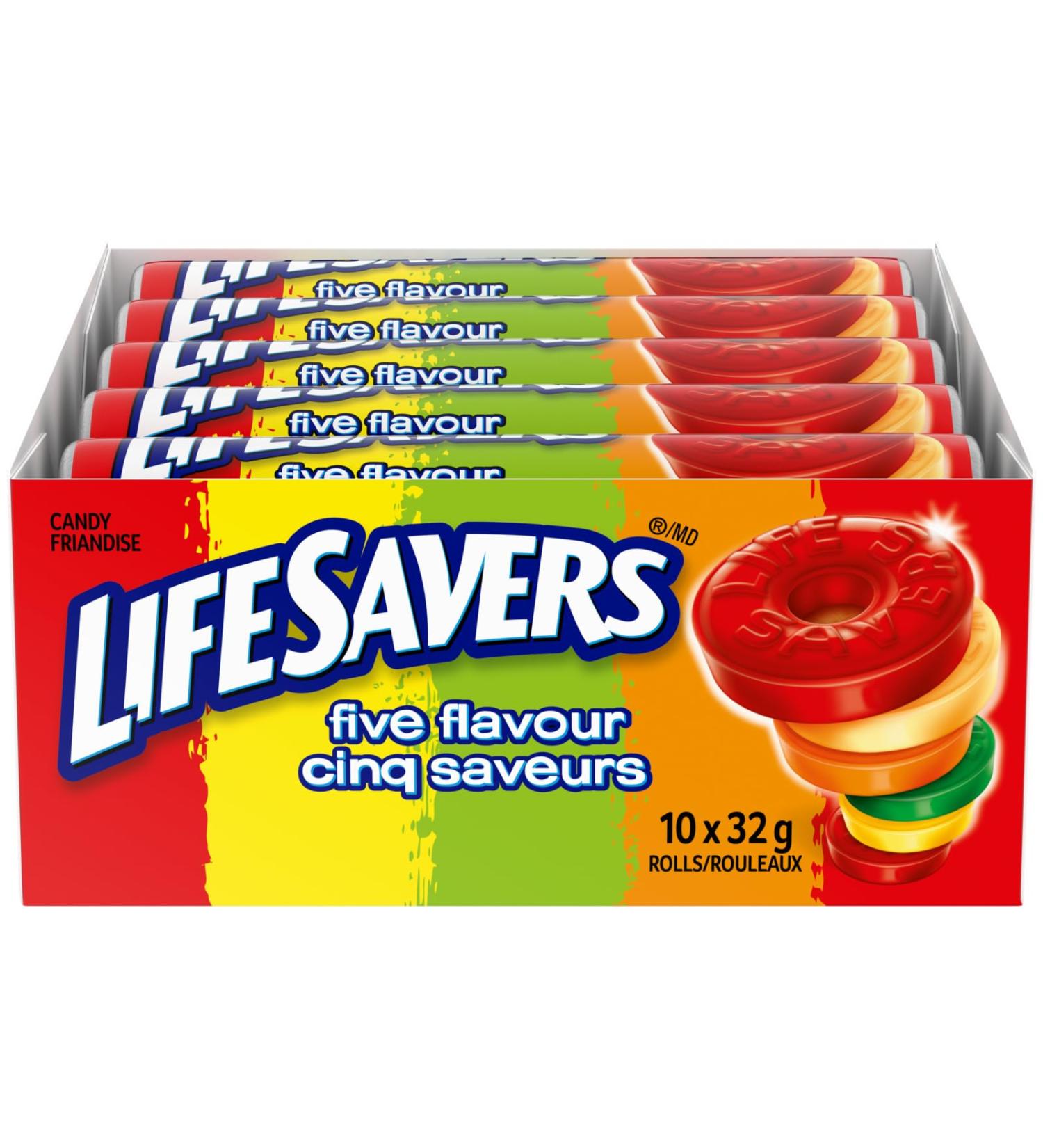 Life Savers Five Flavour Roll 32gm 20 Count