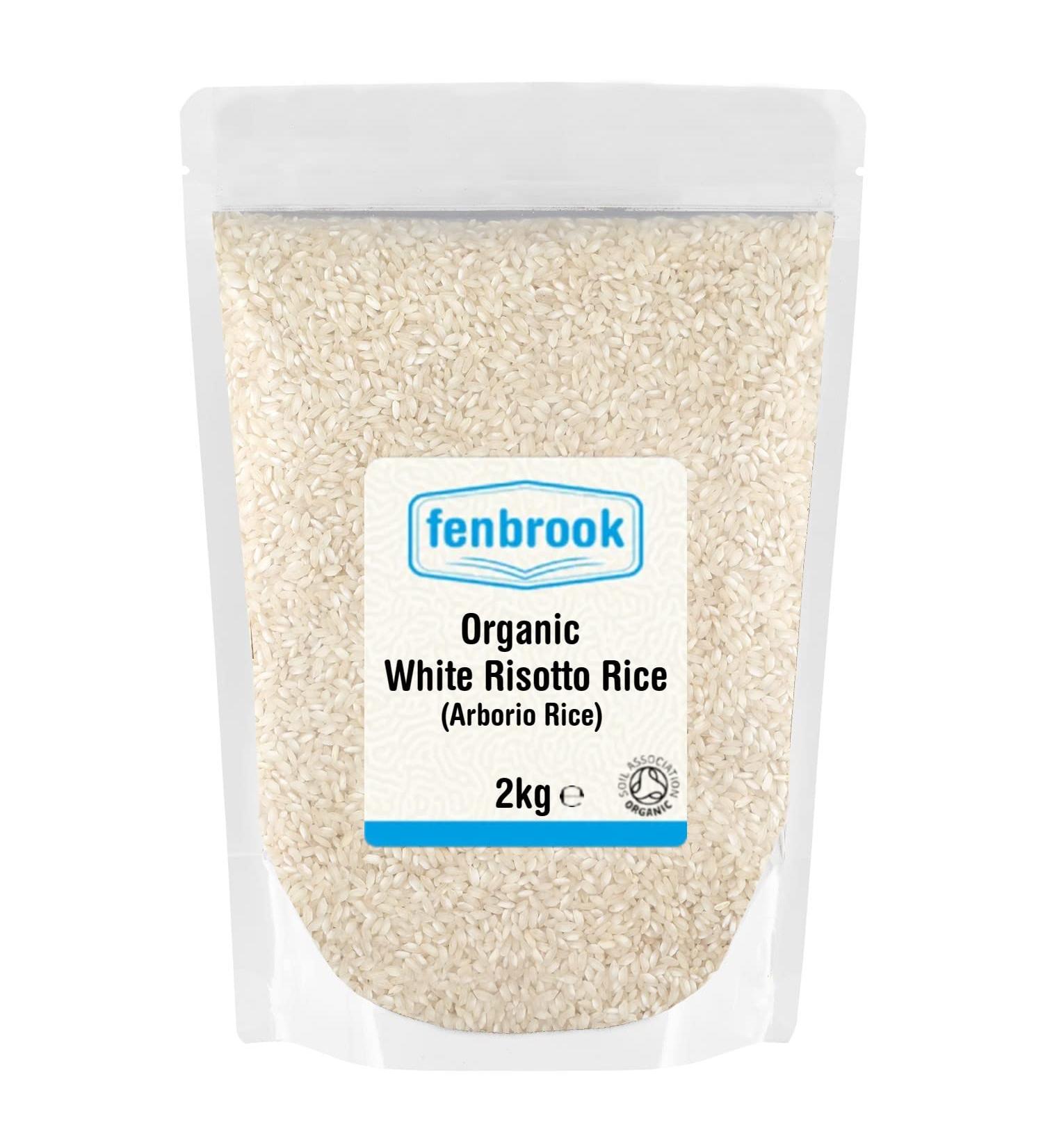 Organic White Risotto Rice (Arborio Rice) 2kg | Certified Organic by Fenbrook Organic - Buy Online on GoSupps.com
