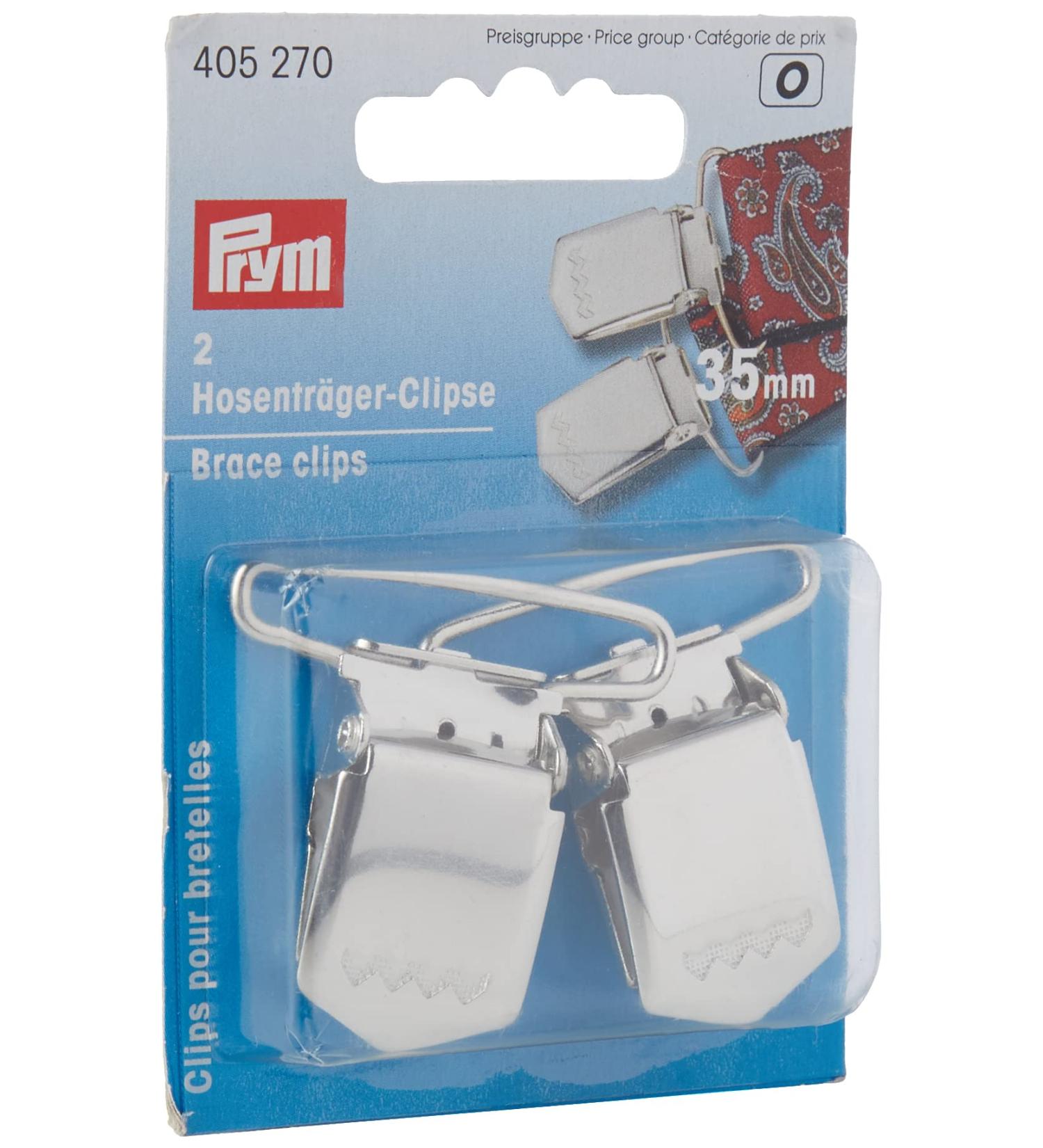 Prym Suspender Clips 18mm Silver-Coloured - Set of 2 for International Shipping | Perfect for Fashion & DIY - Buy Online on GoSupps.com