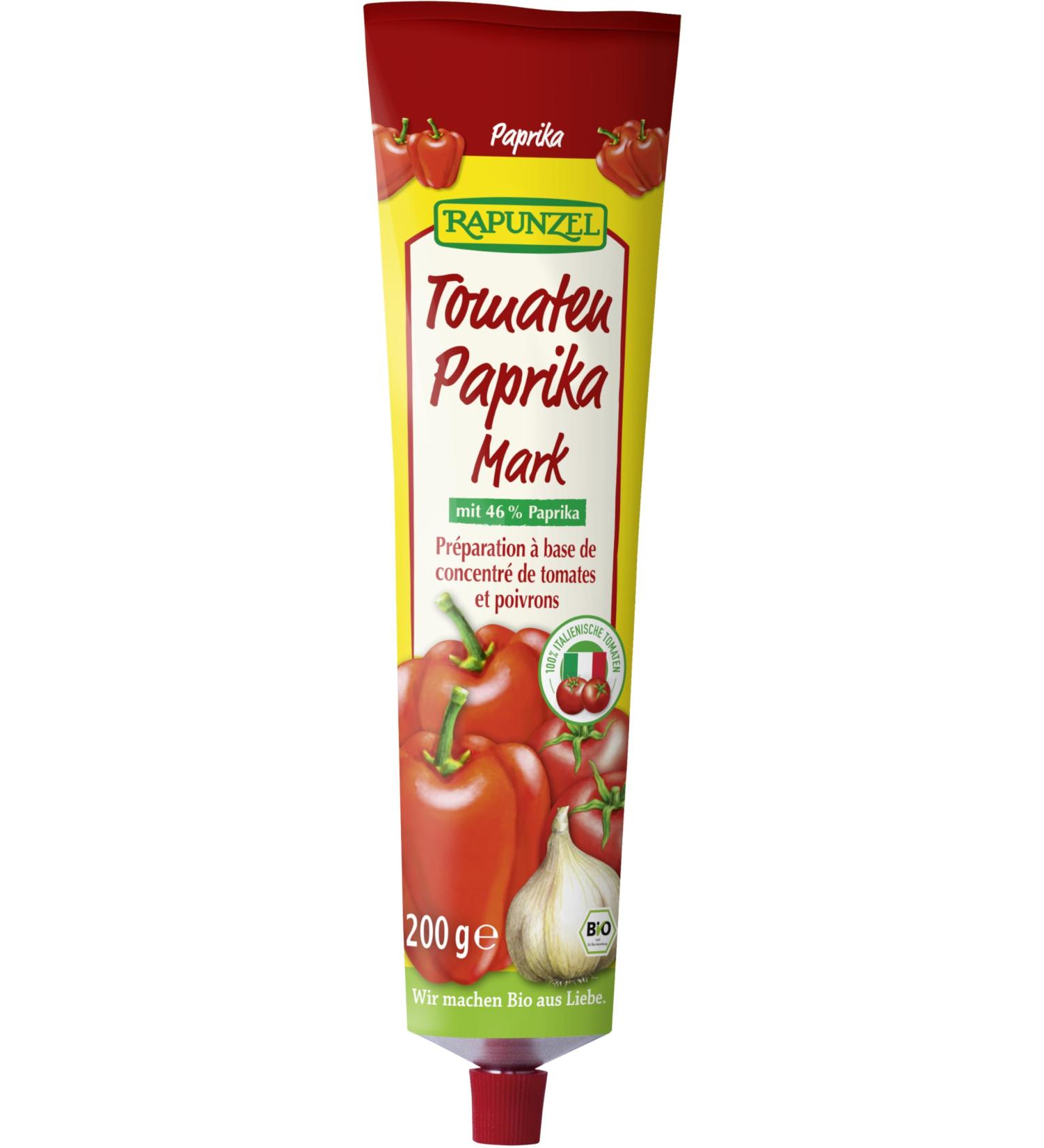 Rapunzel Organic Tomato Pepper Paste in a Tube (2 x 200 gr)