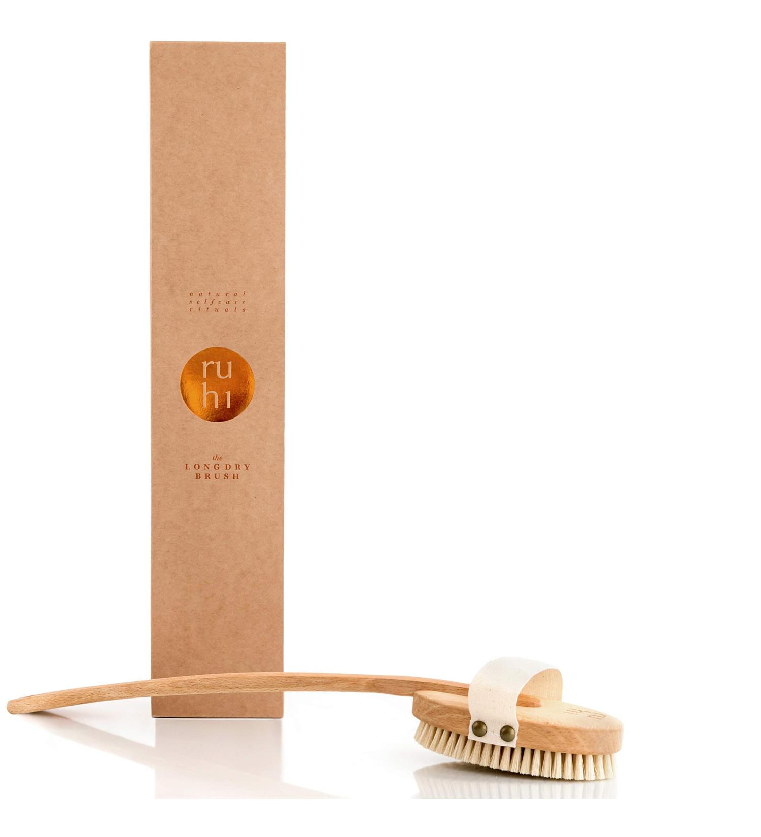 Ruhi Body Brush | 100% Natural Bristles | FSC-Certified Beech Wood | Plastic-Free Dry Brush for Back Massages & Cellulite | Made in Germany - Buy Online on GoSupps.com