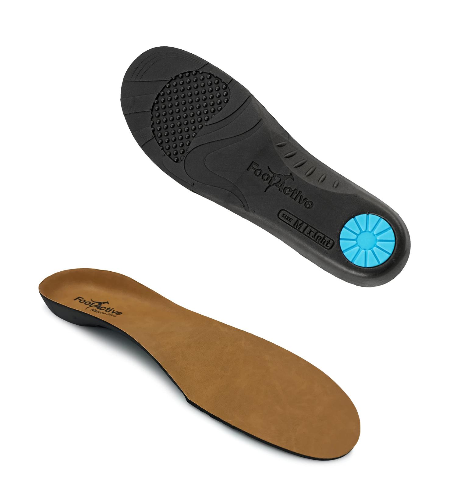 Foetactive Nature Plus Insoles - Stable & Lightweight for Running Comfort | Relief for Heel Spur | Size 42/43 EU - Brown - Buy Online on GoSupps.com
