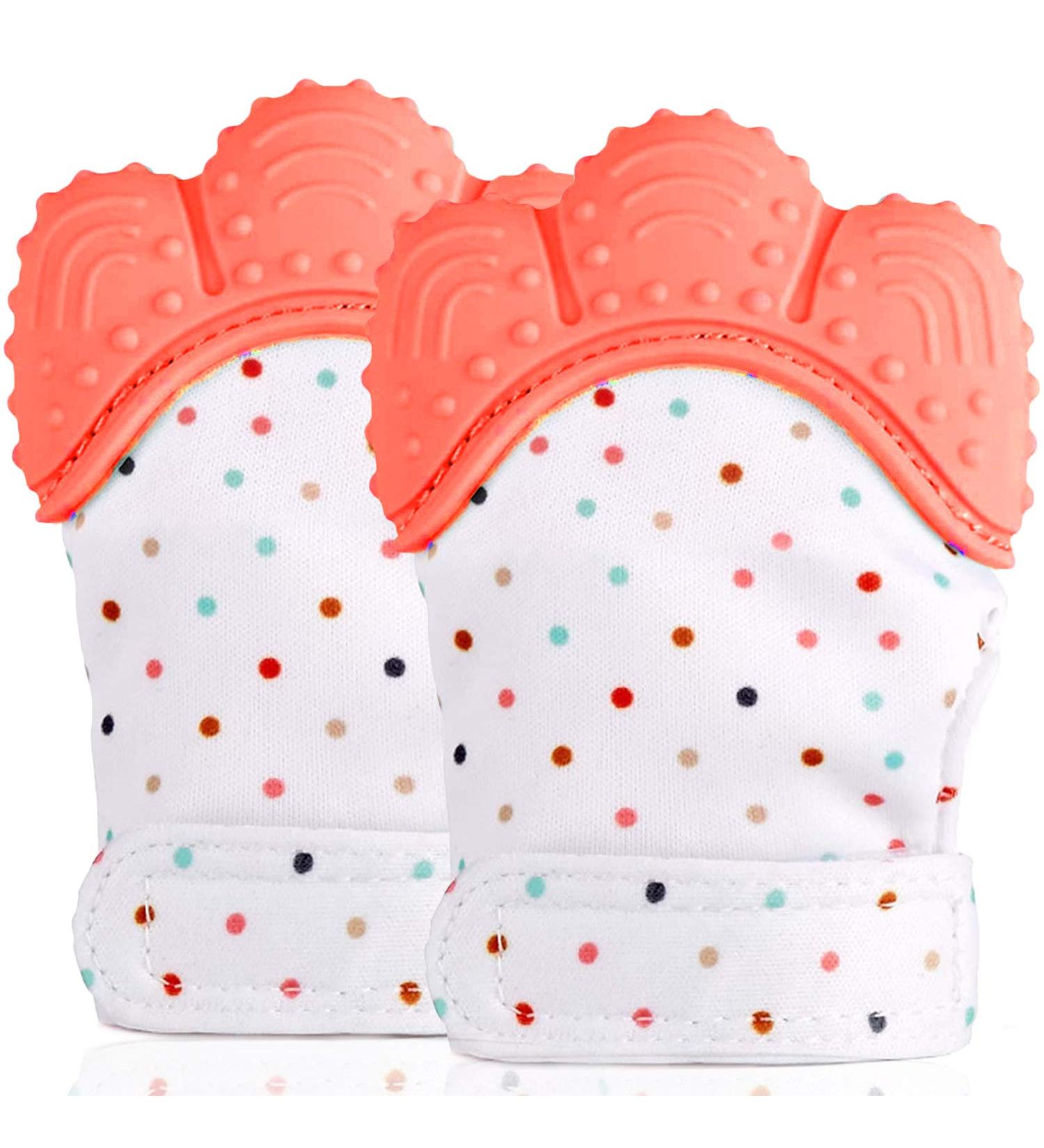 Bite Glove for Babies - Food-Safe Silicone Scratch Protection Pain Relief 2-Pack in Orange - Buy Online on GoSupps.com