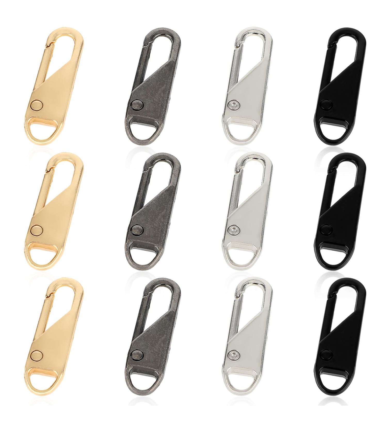 Ouligay 12-Piece Universal Zipper Repair Set - Metal Zipper & Pendant for Jackets Clothes Shoes Cases & Backpacks - Buy Online on GoSupps.com