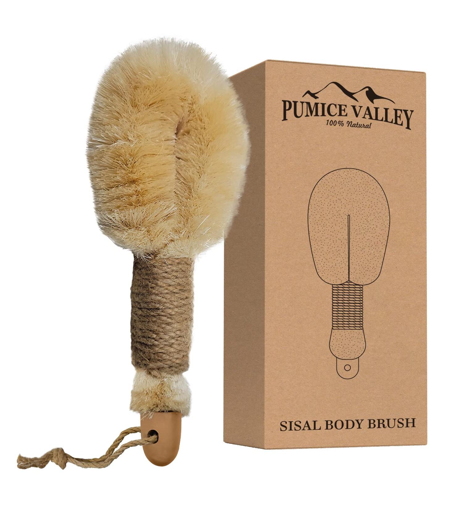 Sisal Dry Body Brush for Exfoliation and Skin Health - Natural Bristles, Improve Blood Circulation, Reduce Cellulite and Ingrown Hairs - Buy Online on GoSupps.com