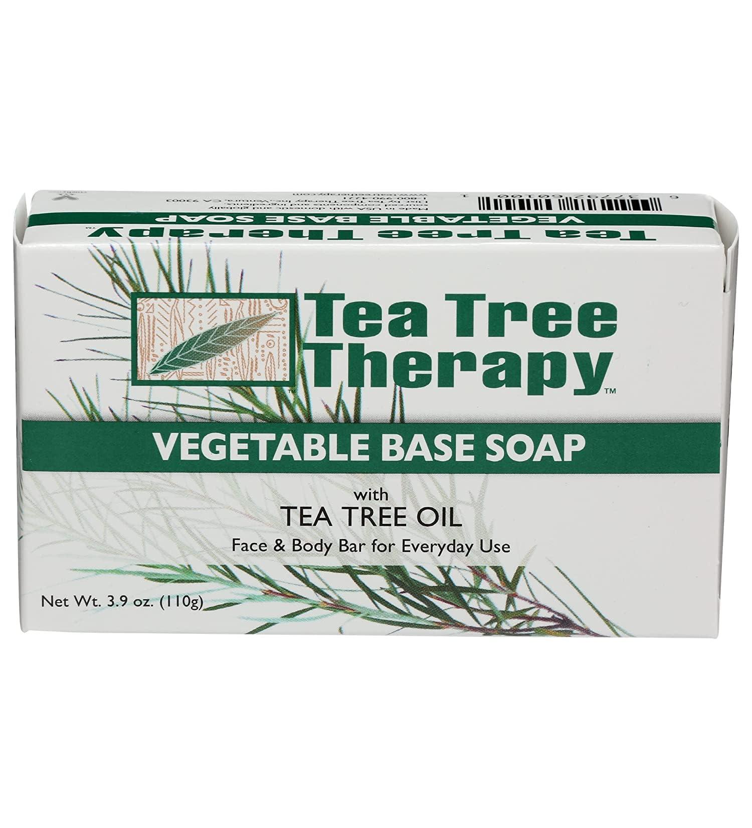 Buy Tea Tree Therapy Vegetable Soap - 6x3.9 Oz | Natural Tea Tree Oil for Healthy Skin - International Shipping Available - Buy Online on GoSupps.com