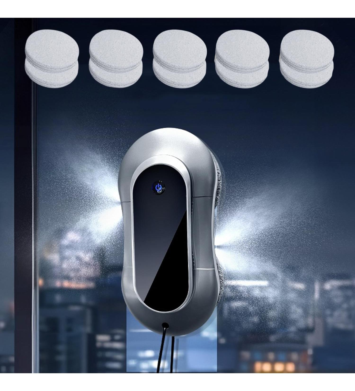 CHHMAELOVE Upgrade Window Cleaning Robot 4-Way Dual Water Spray Remote Control with 10 Mop Pads and 3500Pa Strong Suction for Interior/Exterior Highrise Windows - Buy Online on GoSupps.com