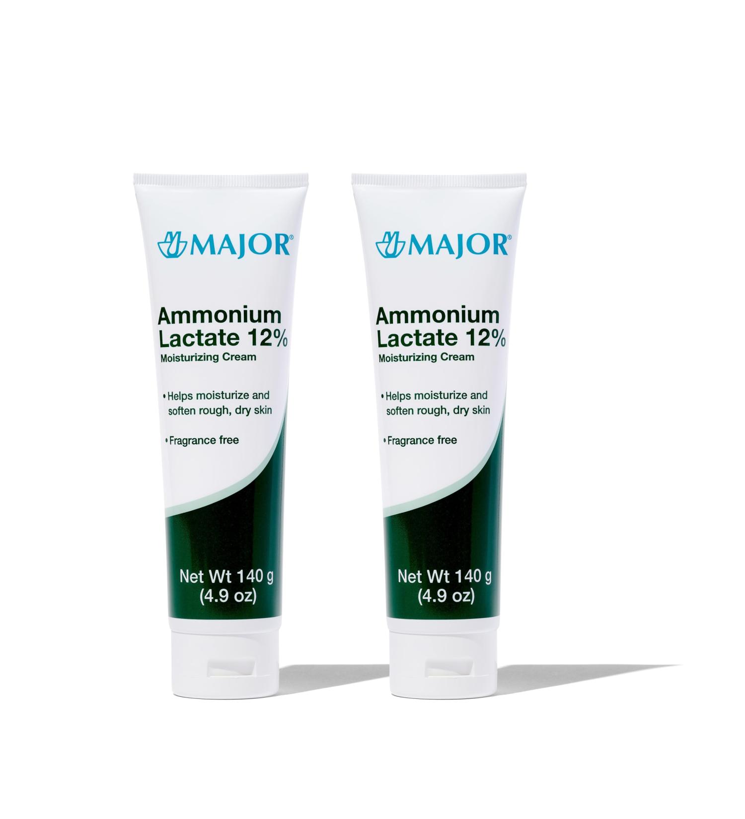 MAJOR Ammonium Lactate 12% Moisturizing Cream - Lactic Acid Cream - Helps Hydrate Soften and Exfoliate Rough Dry Skin - Fragrance-Free - 4.9 Oz. (2 Pack) - Buy Online on GoSupps.com