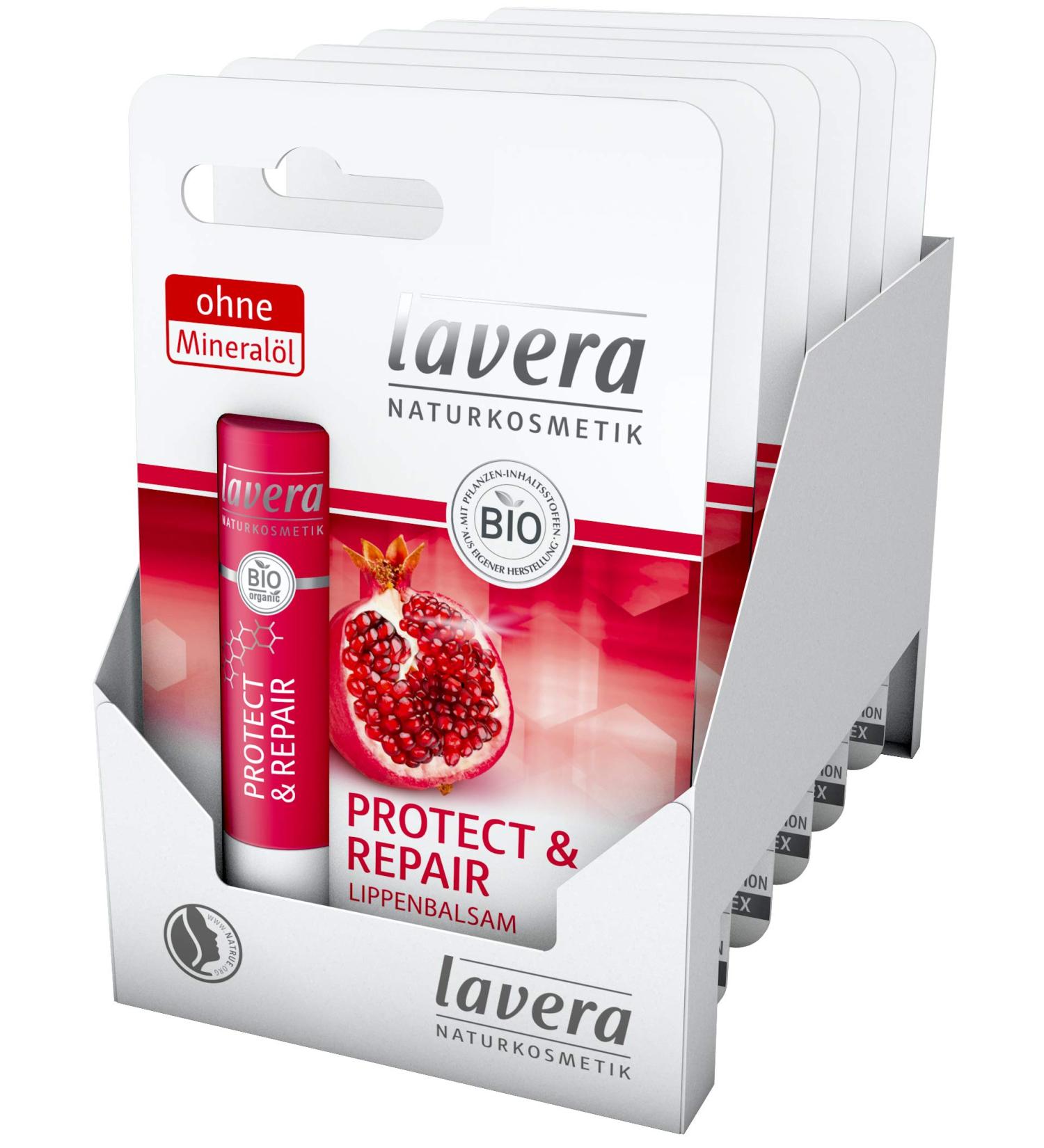 Lavera Protect & Repair Lip Balm - Organic Argan Oil & Grana Papaya - Vegan Natural Lip Care - 6 Pack - Buy Online on GoSupps.com