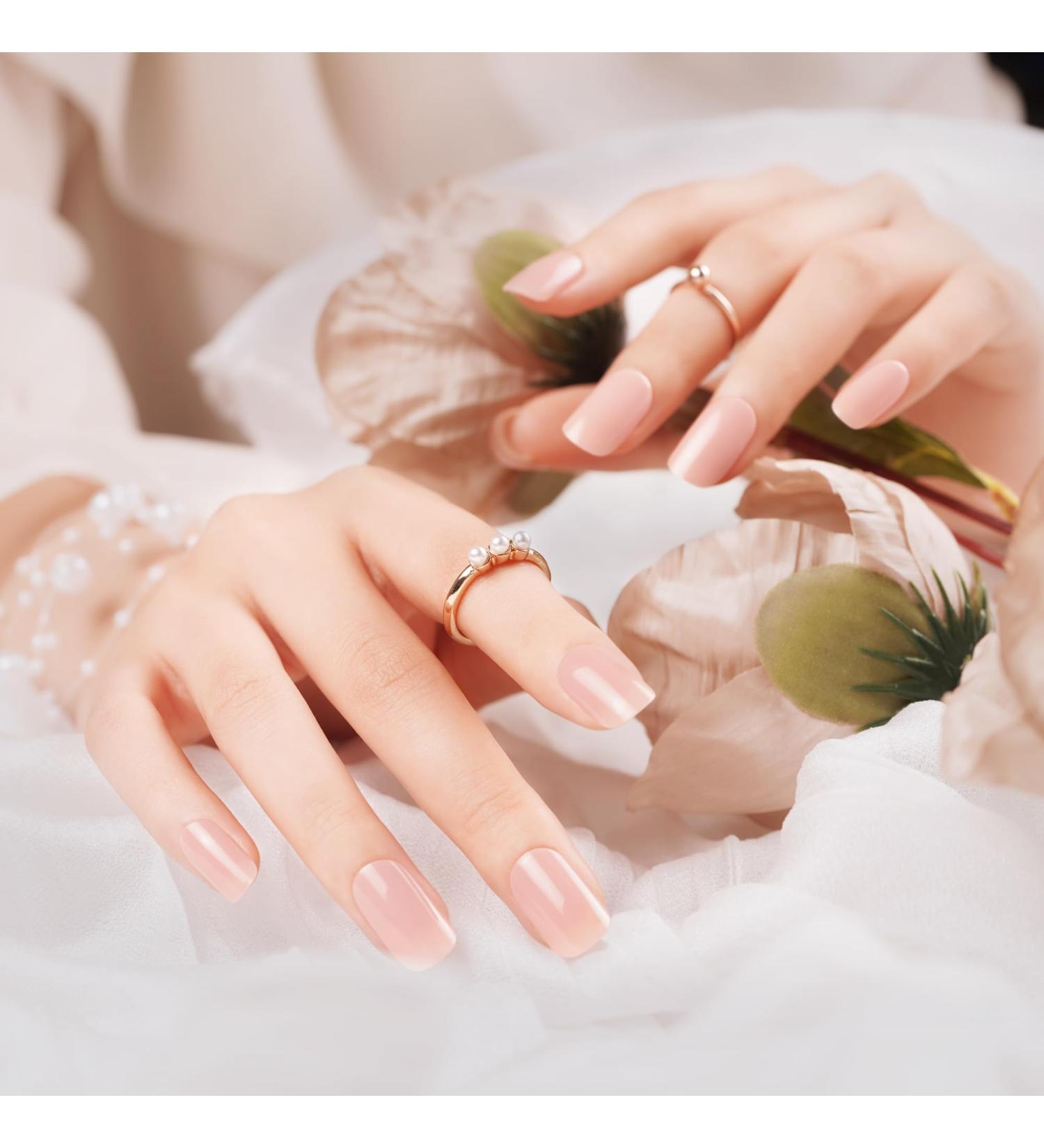 DANNI & TONI 28 Semi Cured Gel Nail Wraps in Tint Nude - Salon Quality Self-Adhesive Manicure Stickers Set - Buy Online on GoSupps.com
